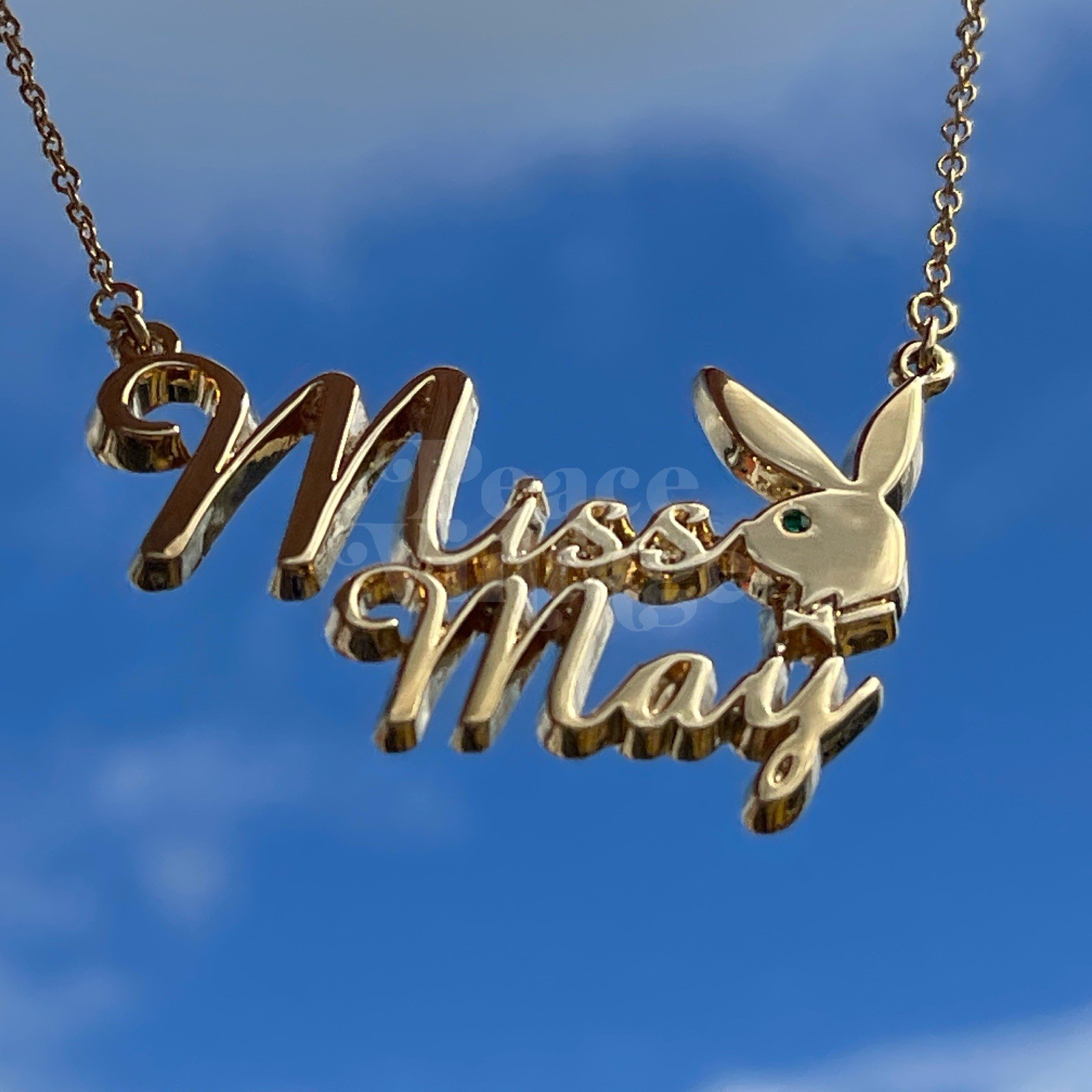 Vintage Y2K Playboy Miss May Necklace Playmate Of Month Jewellery Birthday Girl
