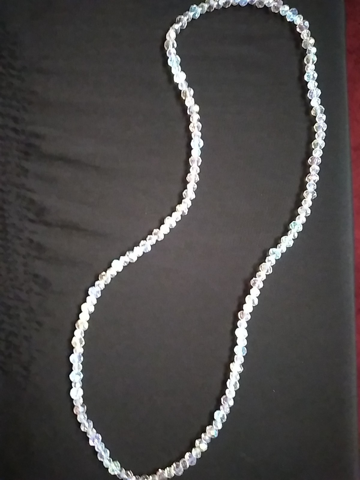 Crystal Beads Necklace Handmade 15 in For Special Occasions