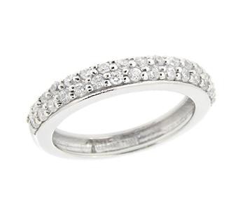 925 Sterling Silver White CZ Pavé Ring For Women