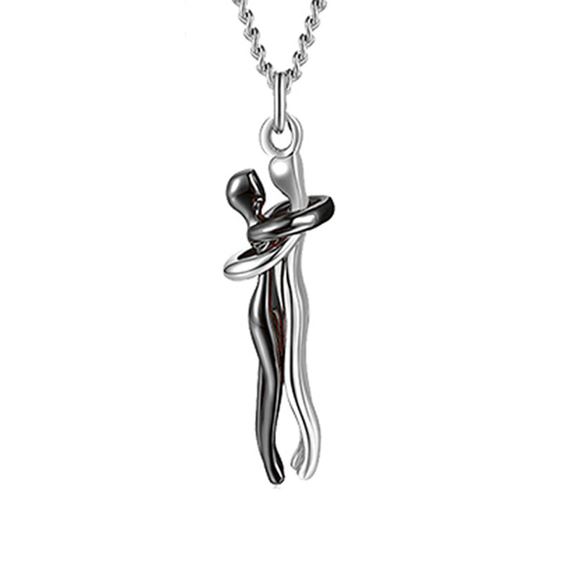 Love Hug Necklace Unisex Men Women Couple Jewelry Simple Temperament Clavicle Ch