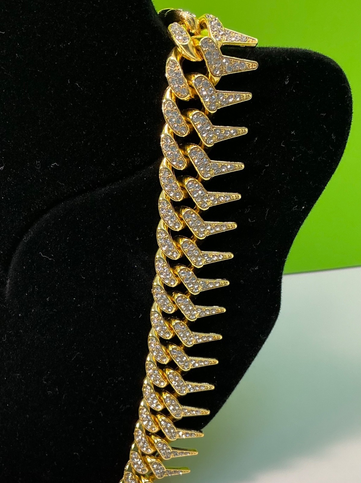 New Spike Chain Necklace 20 inches & Bracelet 8 Lot Men Women Teen Hip Hop Punk