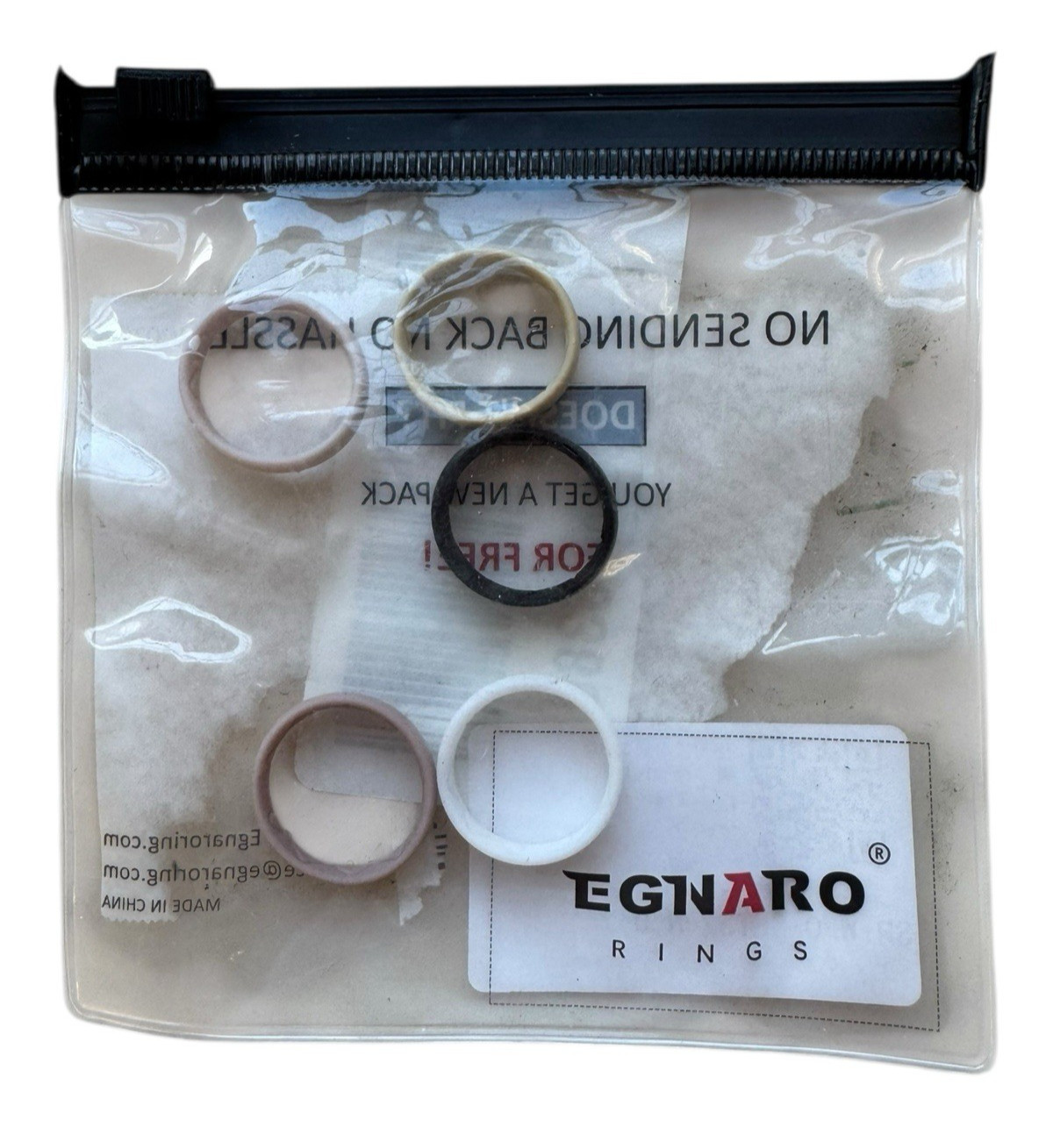 Egnaro Size 7 Silicone Rings – 5 Count – Multicolor