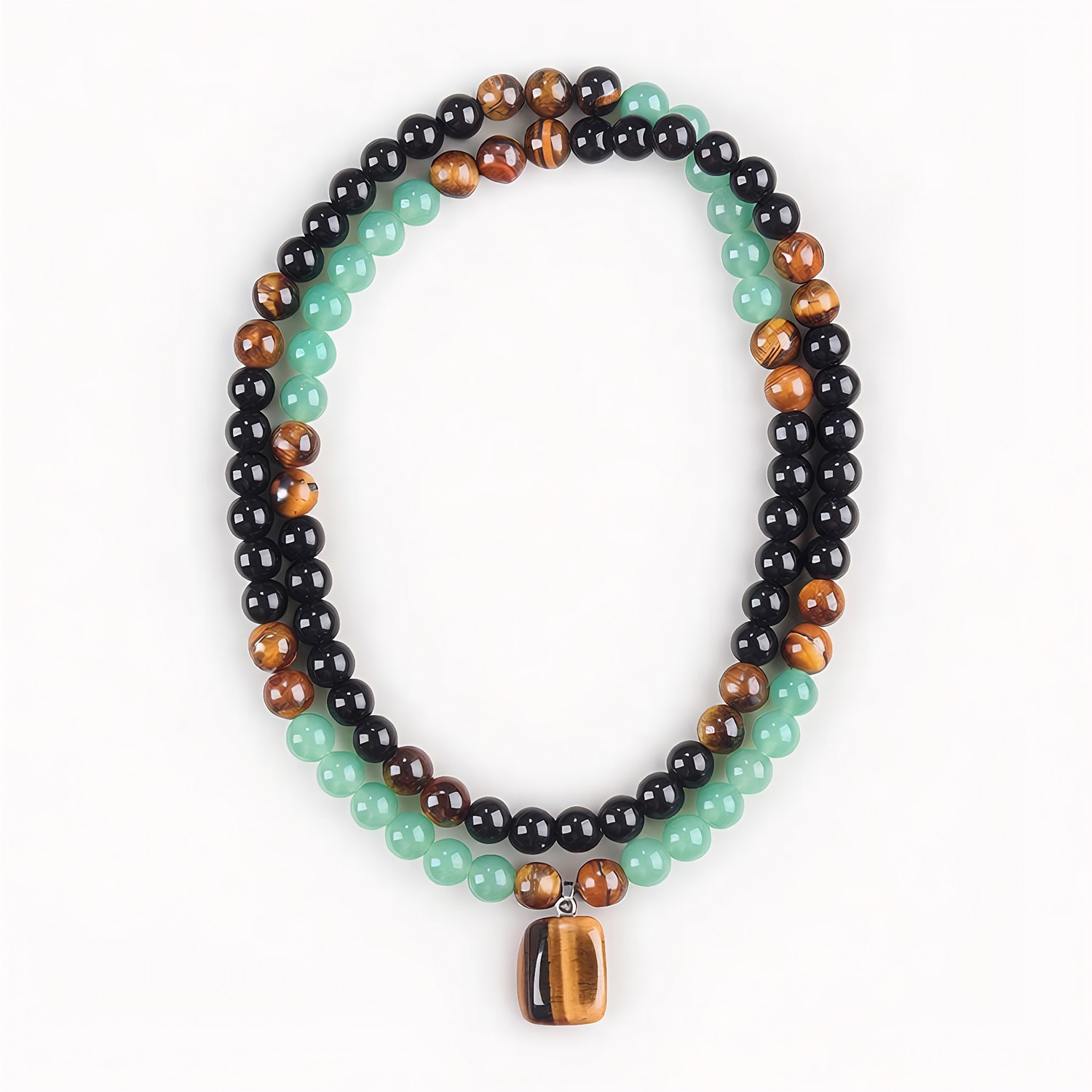 Money Attraction Necklace & Tiger Eye Pendant Healing Crystal Stone Jewelry Gift