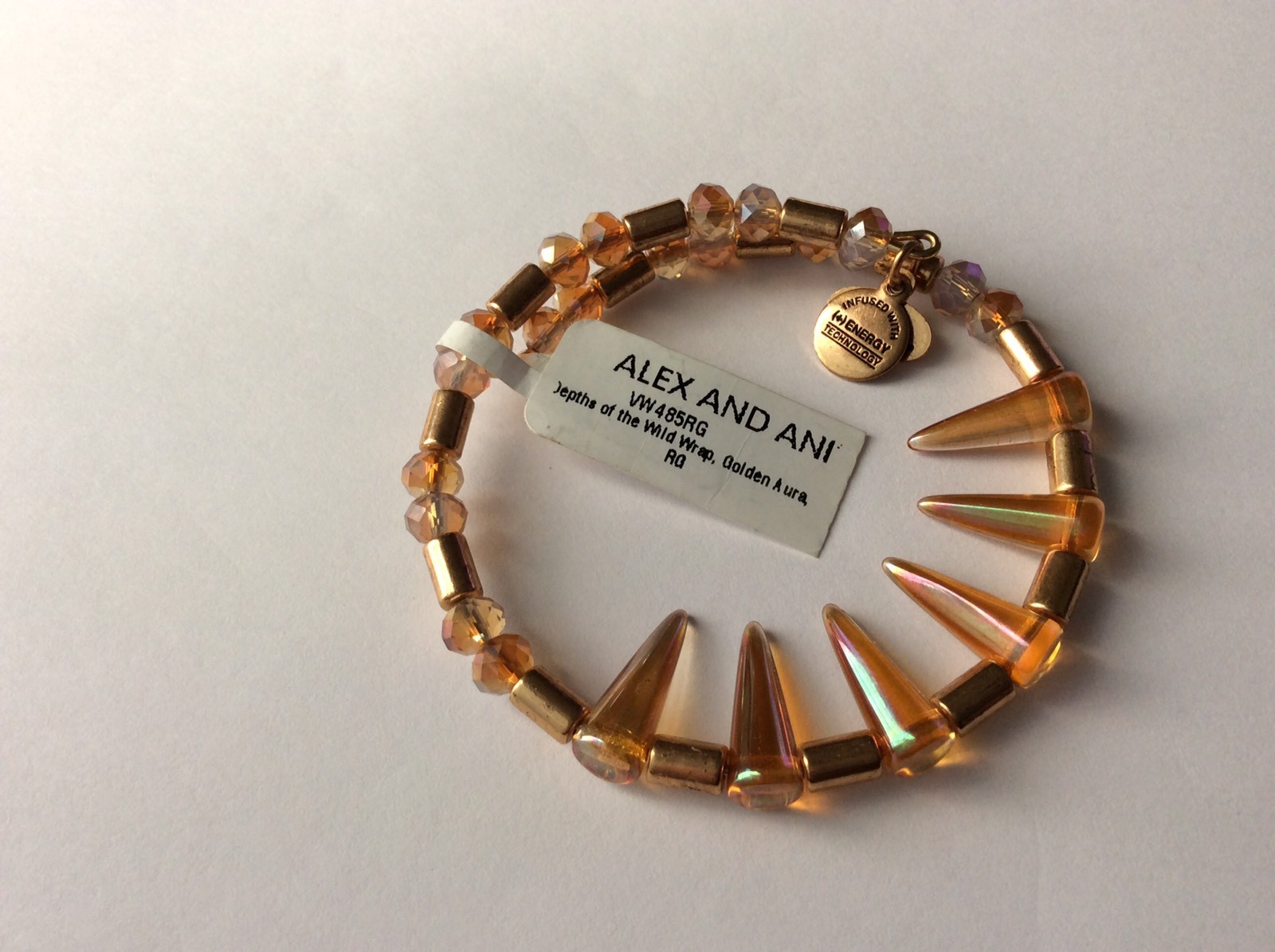 Alex and Ani Depths Of The Wild Golden Aura Wrap Bangle Bracelet R Gold NWT Box