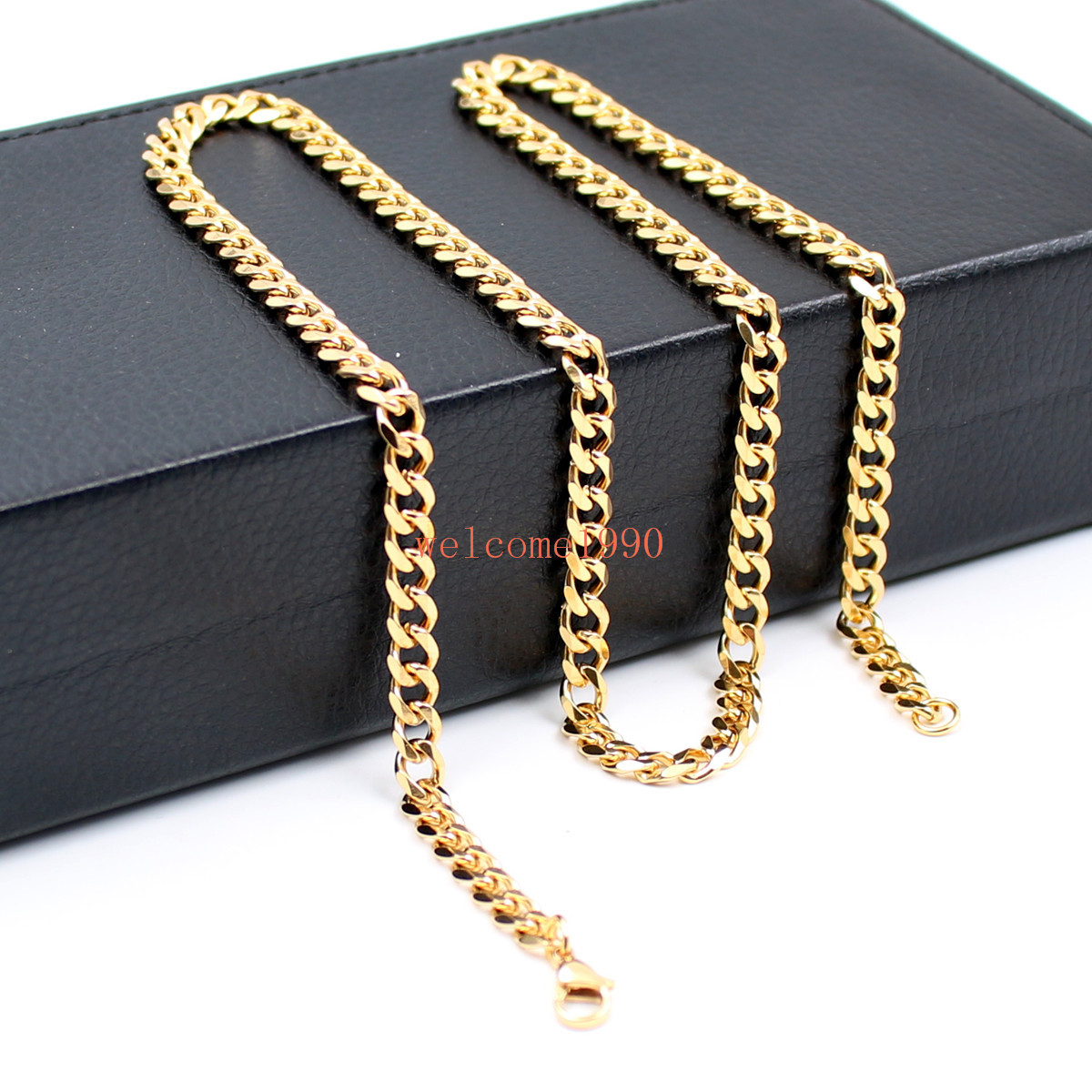 Brand New Design 16′-32” 5mm Stainless Steel Curb Link Chain Men Women Necklace