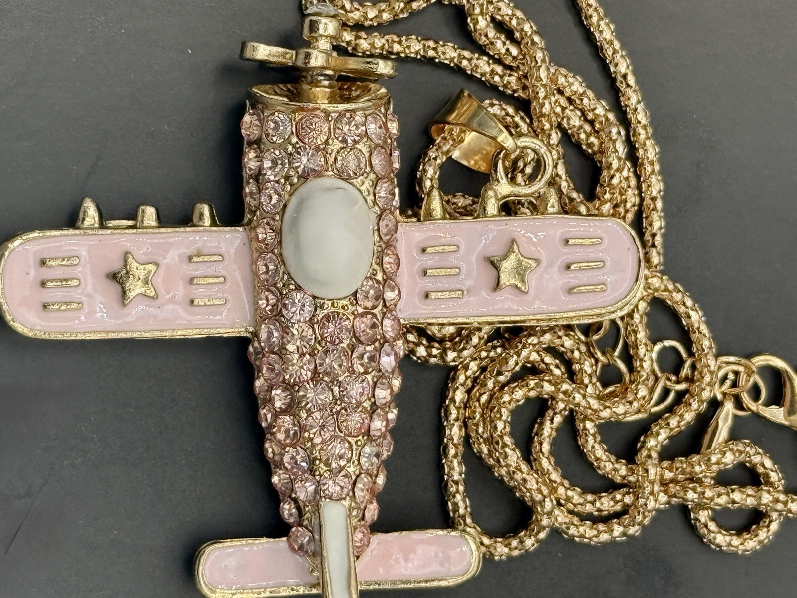 NWT Betsey Johnson Pave Crystal Airplane Necklace! Your Choice $14! BRAND NEW