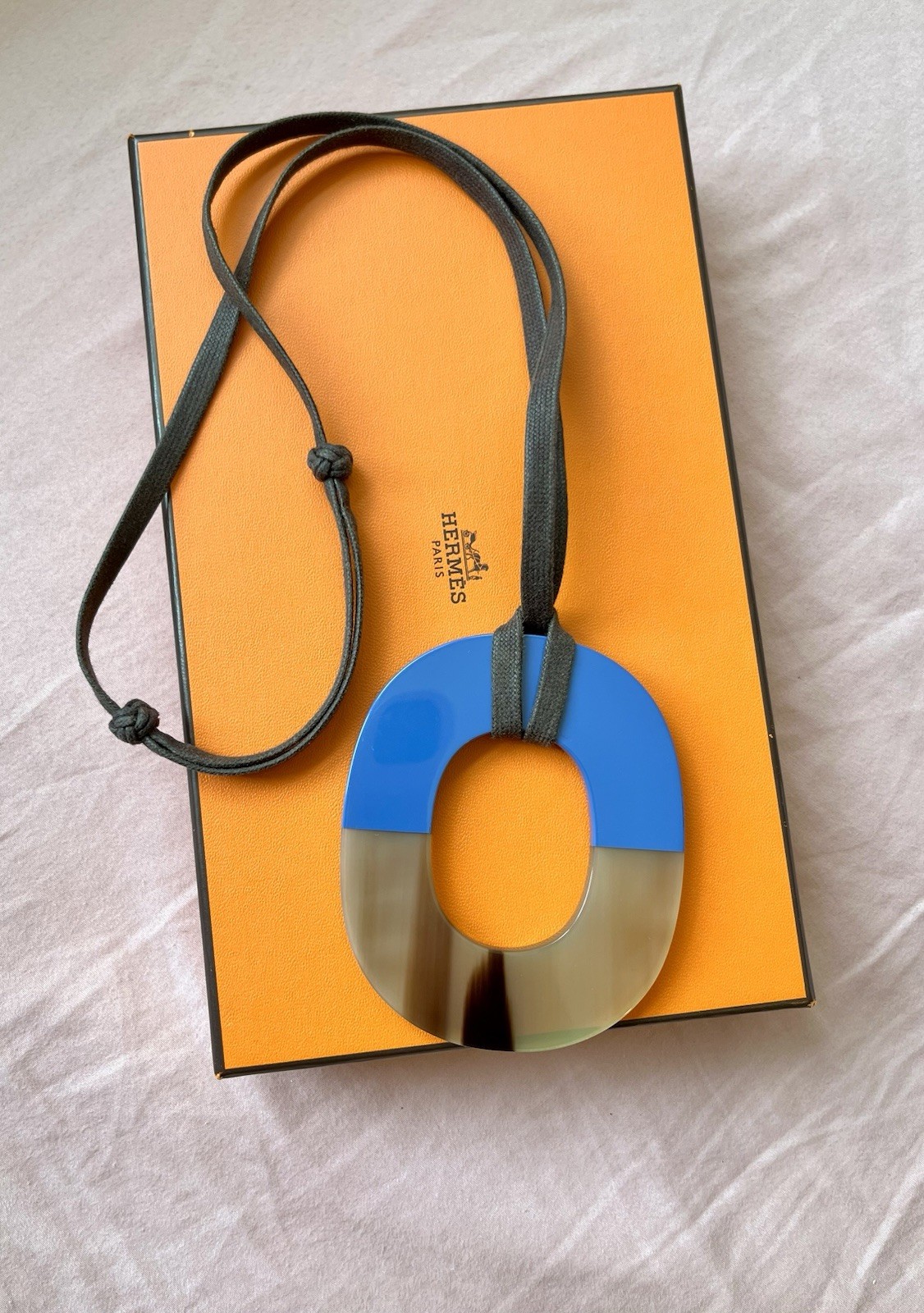 Hermes Horn Necklace Authentic Very Good Condition With Box