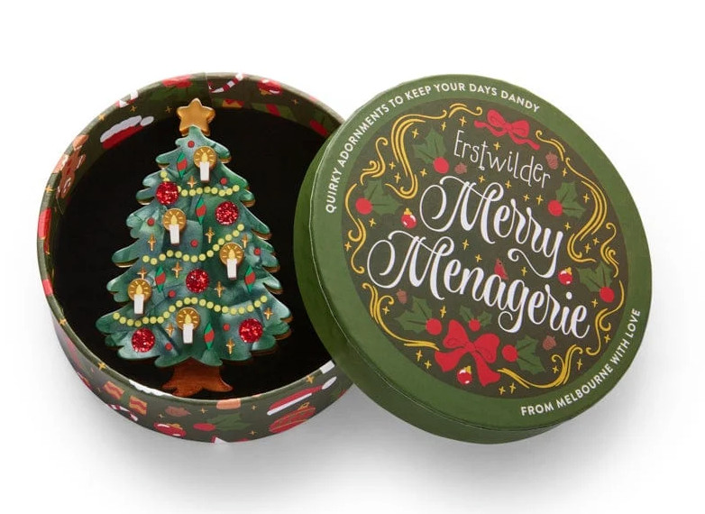 Erstwilder Christmas Tree Centre-Piece – Christmas Brooch. NIB.