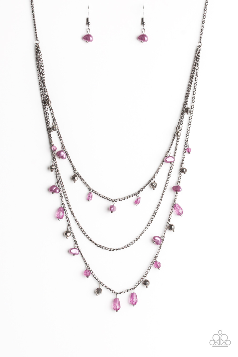 Paparazzi Necklace – Pebble Beach Beauty – Purple