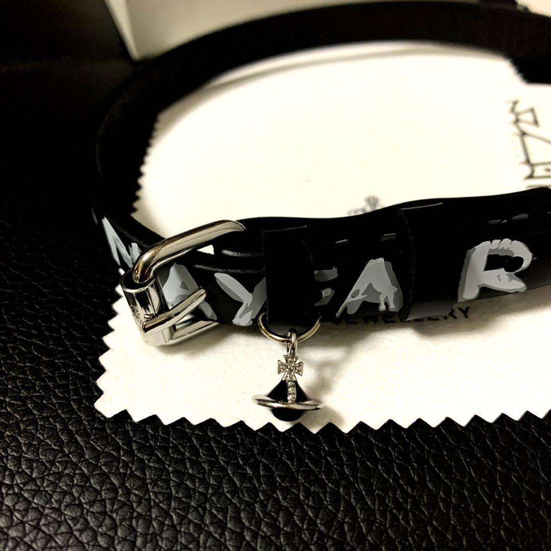 Vivienne Westwood Necklace BRISTOL Choker Bracelet Silver Black IN BOX