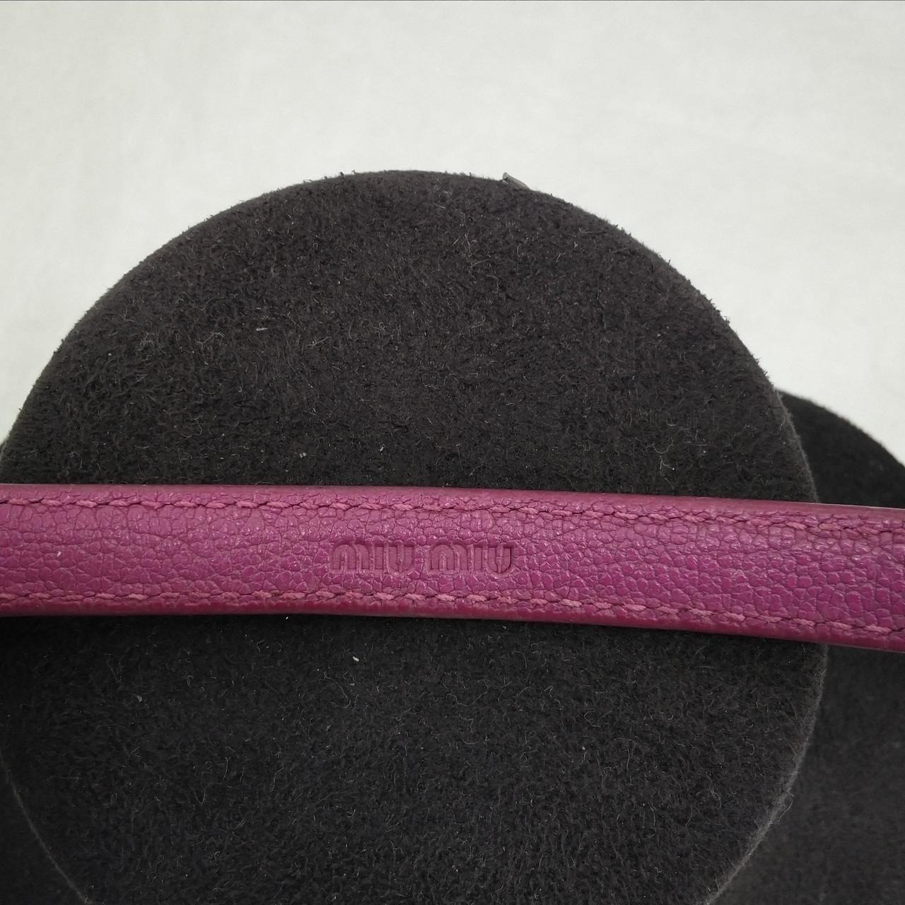Miu Miu Pink Bracelet Bangle Band Leather Accessory Authentic Gold Women’s