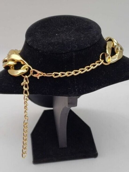 Gold-Plated Necklace with Authentic Louis Vuitton Padlock