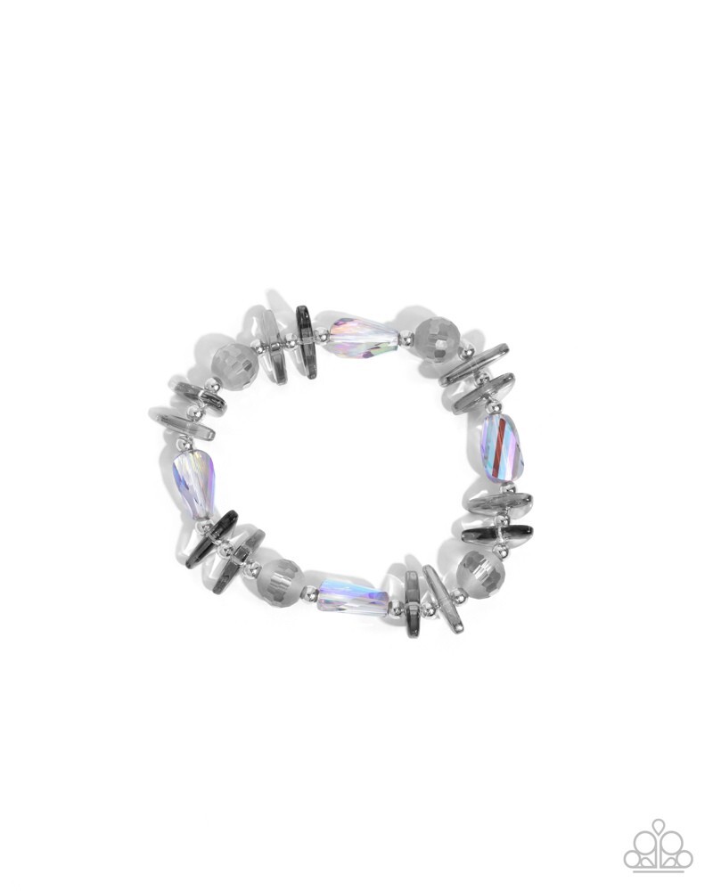 Paparazzi Reflective Ritardando – Silver – Stretch Bracelet