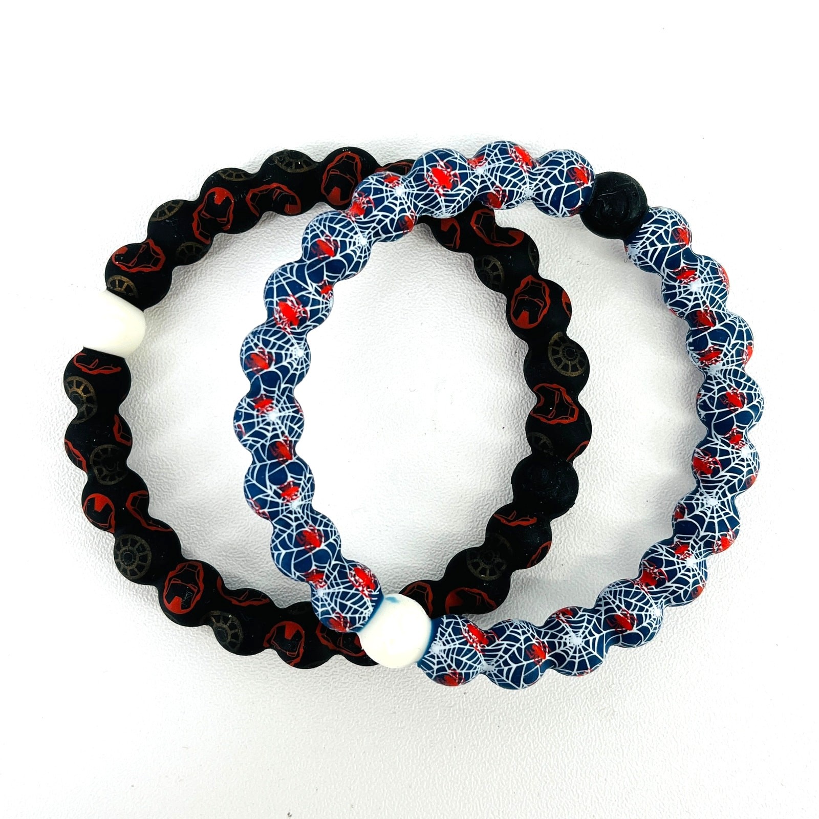 Lokai Marvel Spider Man Iron Man Bracelet Set New Pouch Box Mt Everest Dead Sea