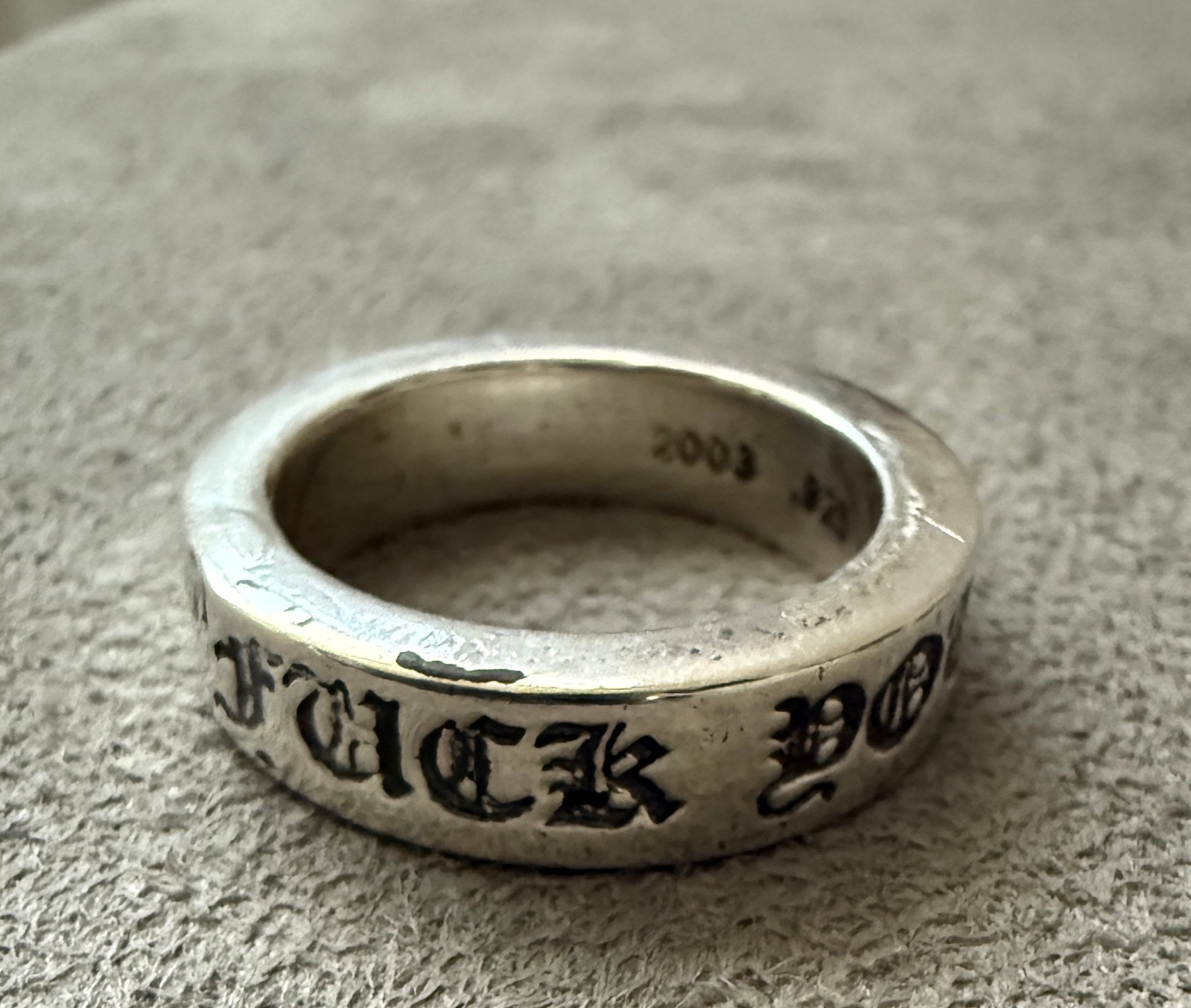 Chrome Hearts Fxxk You Spacer Ring 6mm 🔥 Best Price *Pre Owned* 2003 Size 9.5