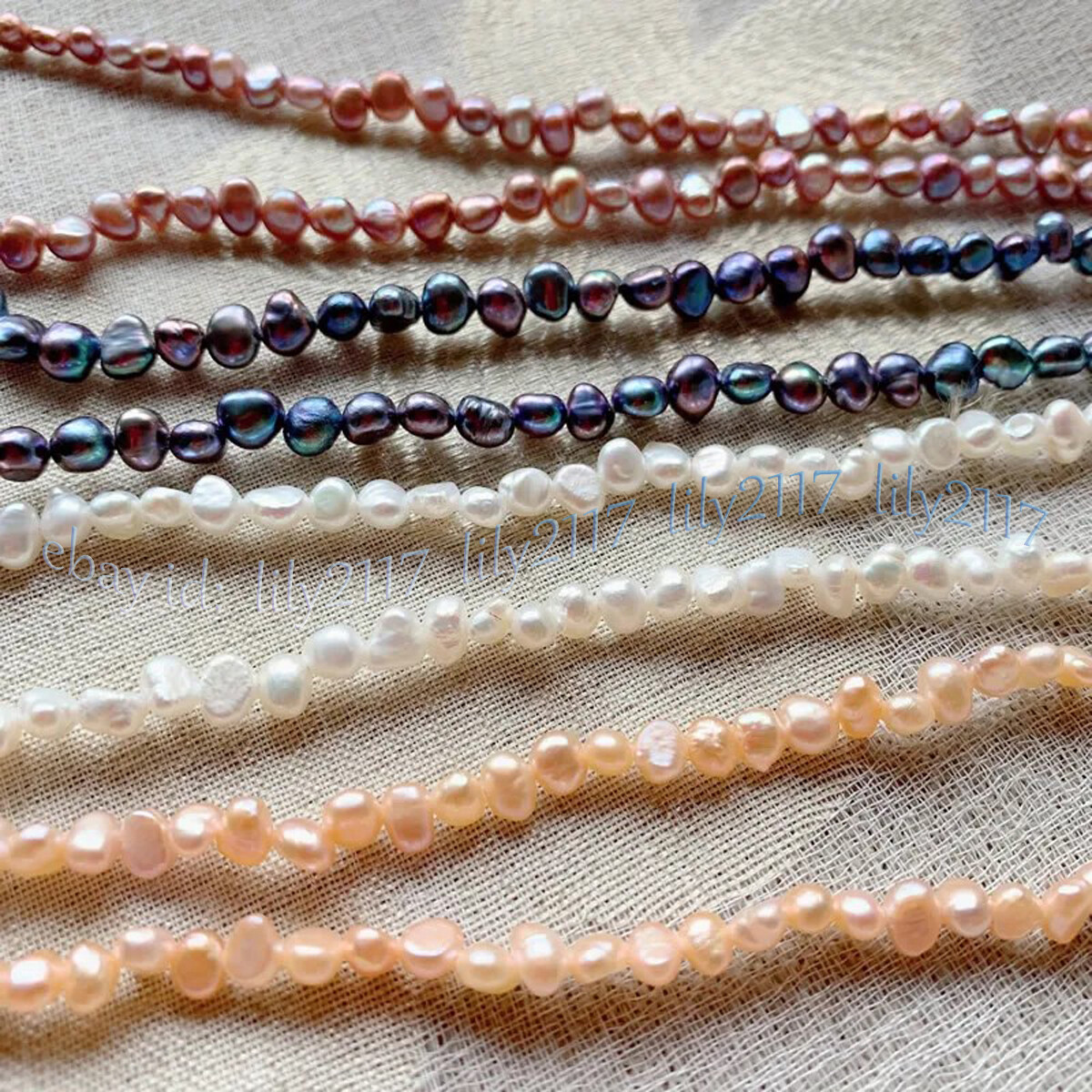 Small 4-5mm Genuine Natural Multicolor Freshwater Baroque Pearl Necklace 14-48”