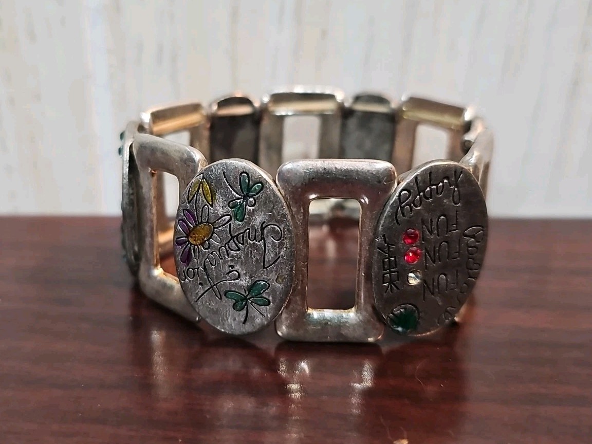 Vintage Silver Handmade Flexible Adjustable Bracelet Sterling??