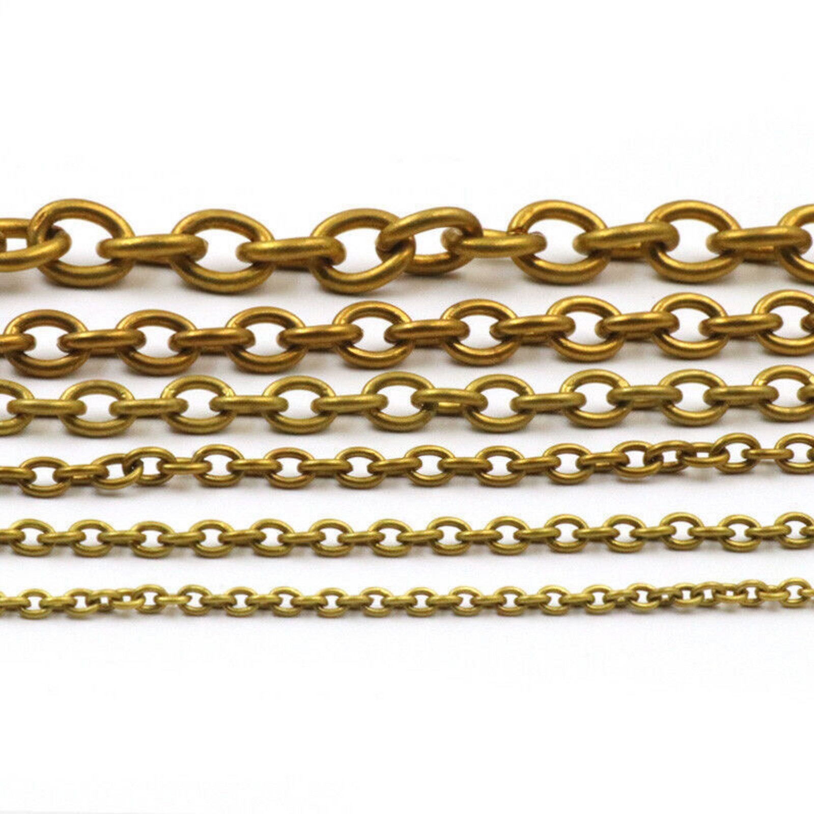 Solid Brass Chain 4-14mm Width Necklace Jewelry Bags Craft Chain Sold Per Meters