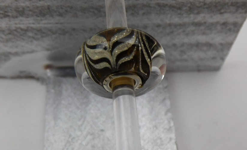 Authentic Trollbeads Roots of Wisdom Glass Bead Charm .925 LAA