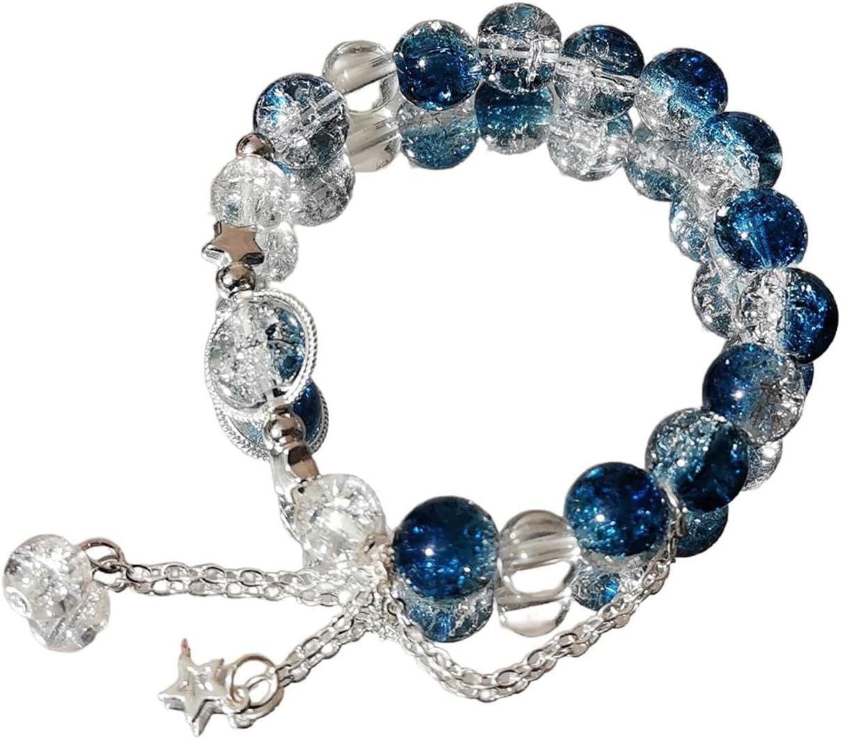1pc Star Bracelet for Women Crystal Blue Charm Bracelet Dating Party Wedding