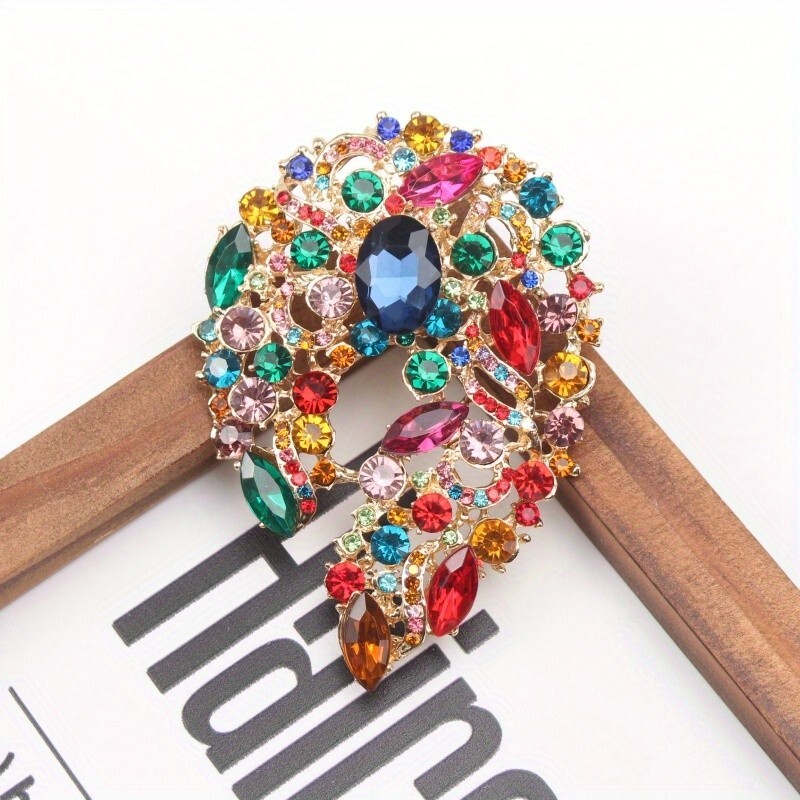 New Fashion Glass Brooch Simple Clothing Accessories Brooch Corsage Women’s Pin