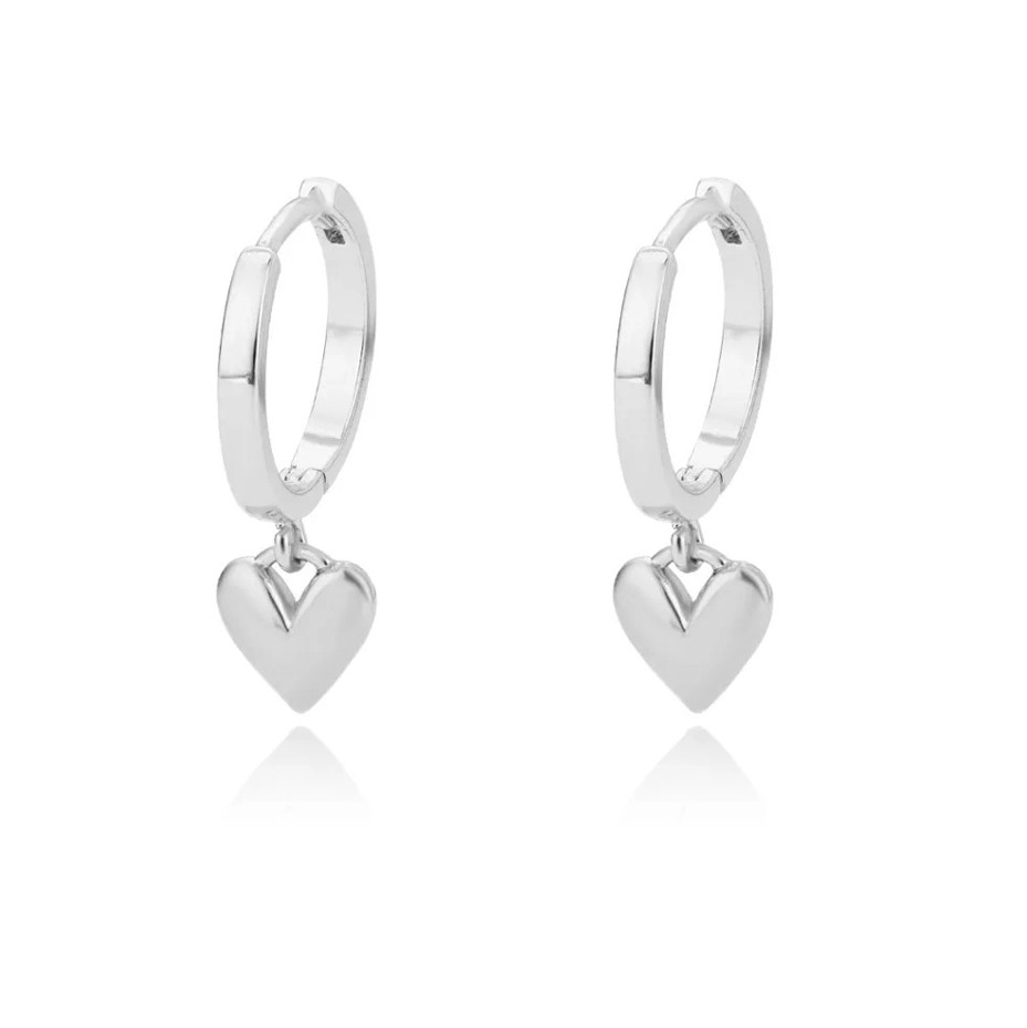 1 Pair Stainless Steel Heart Drop Earrings Vintage Gold Color Women Jewelry