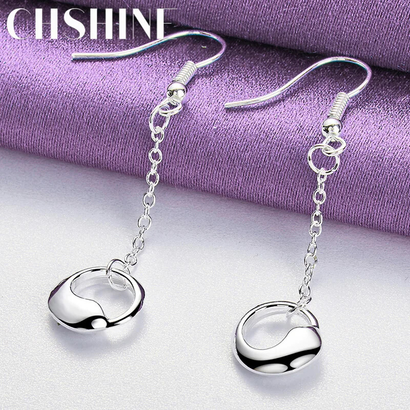 CHSHINE 925 Sterling Silver Water Drop Earrings Party Fashion Charm Jewelry