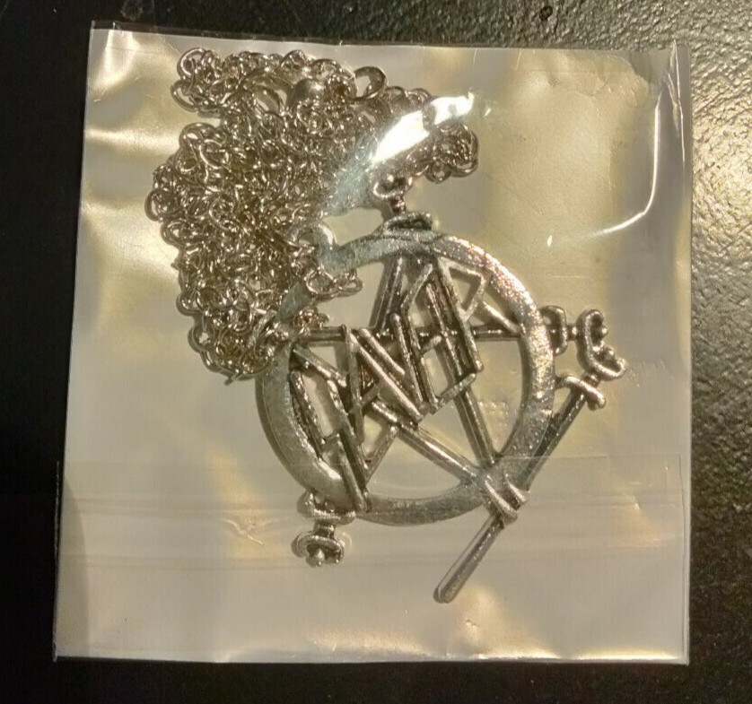 Slayer necklace 1.5″ x 1.5″ metal pendant zinc alloy  w/ 21″ chain NEW UNOPENED
