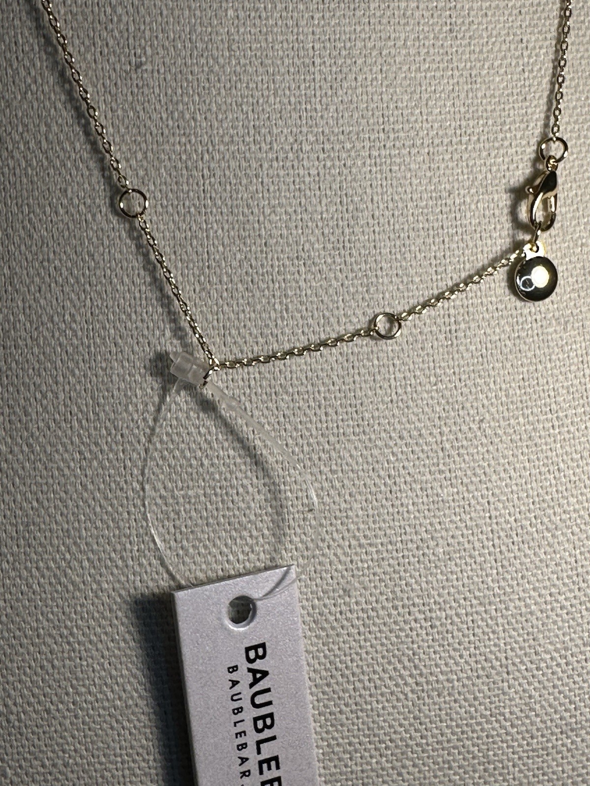NEW Baublebar Necklace Initial in Crystal Frame 17” Gold Pavé: Choose Letter