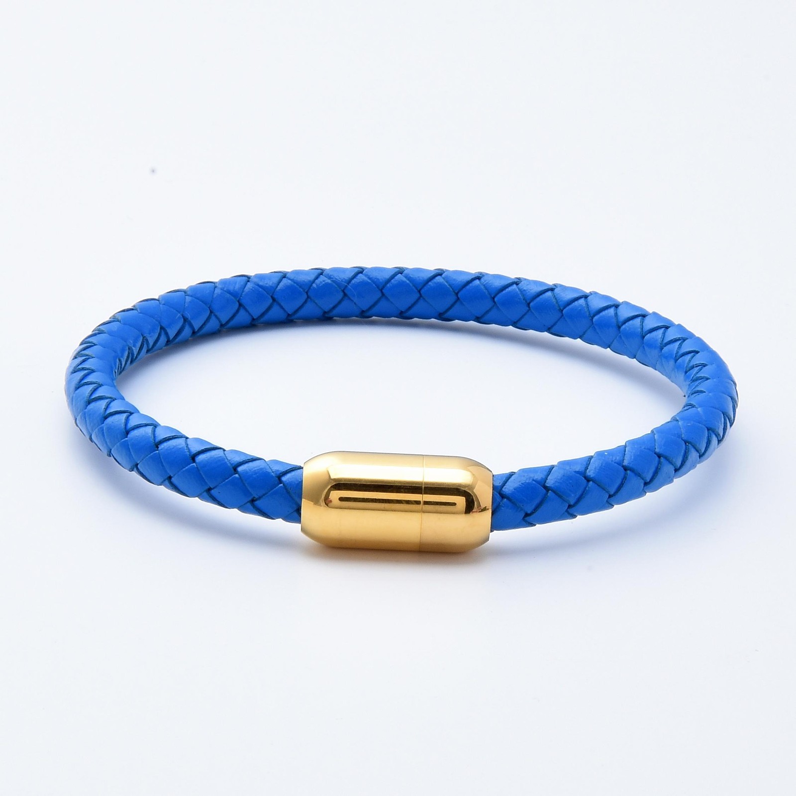 Simple Classic Leather Rope Chain Charm Bracelet Stainless Steel Unisex Jewelry