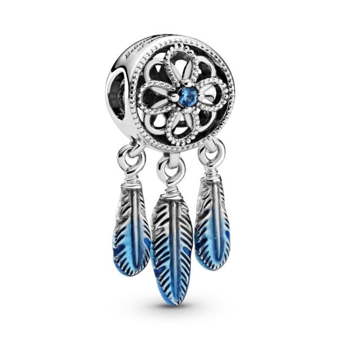 Pandora Silver S925 ALE Blue Dreamcatcher Dangle Charm 799341C01