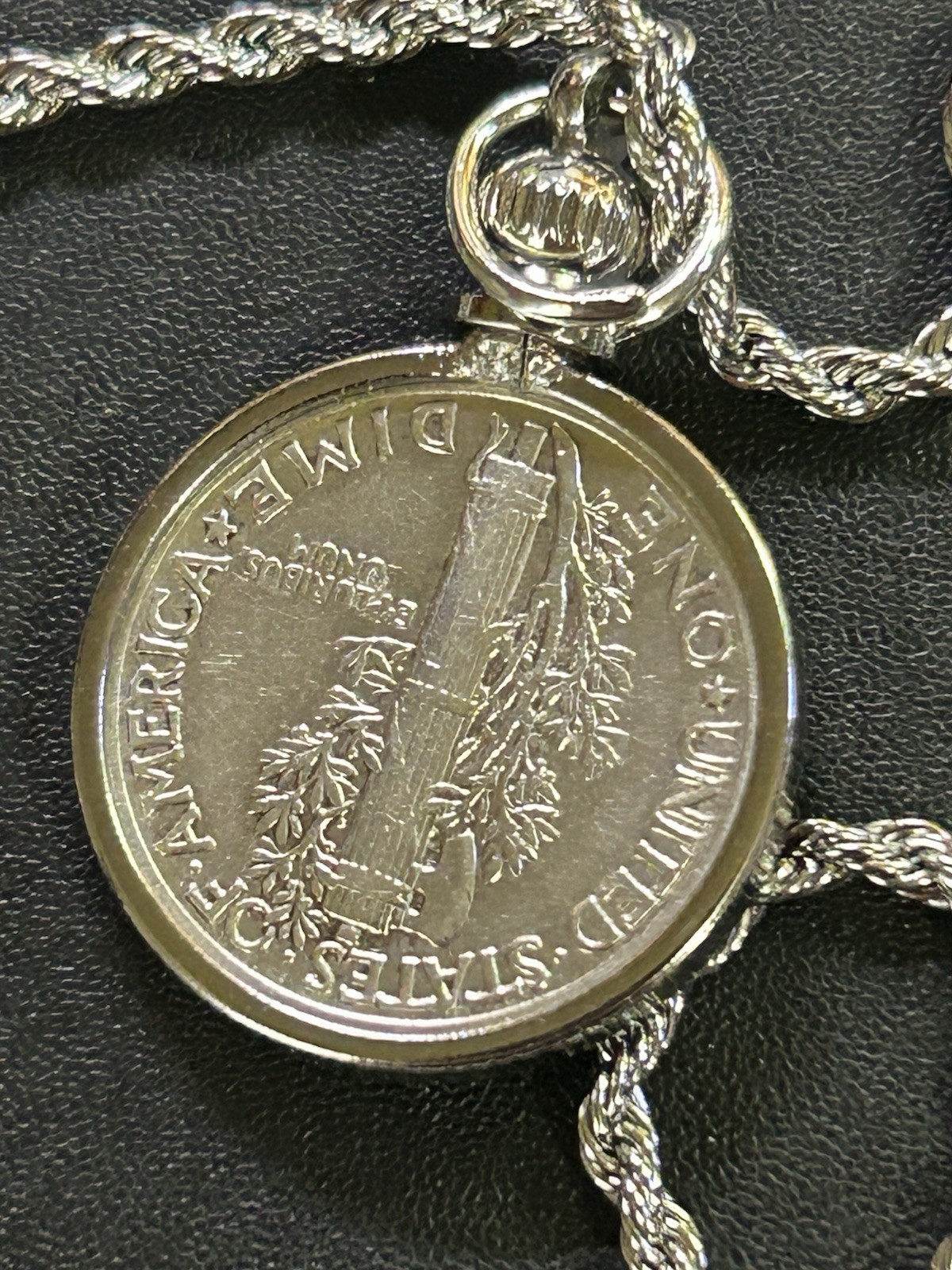 Mercury Dime Pendant Necklace ￼