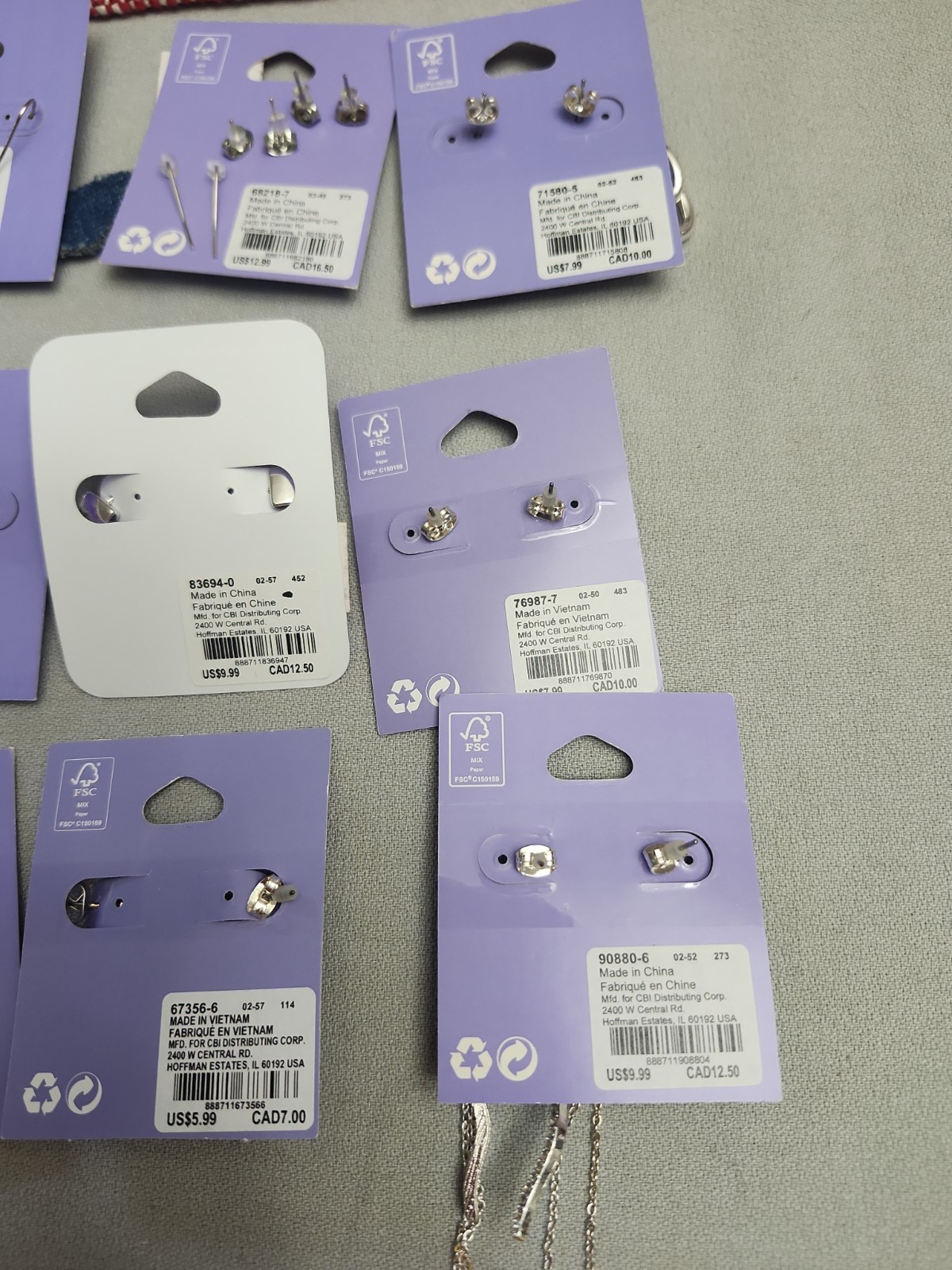 Claire’s Fashion Jewelry Pierced Earrings. Lot Of 21 Pieces
