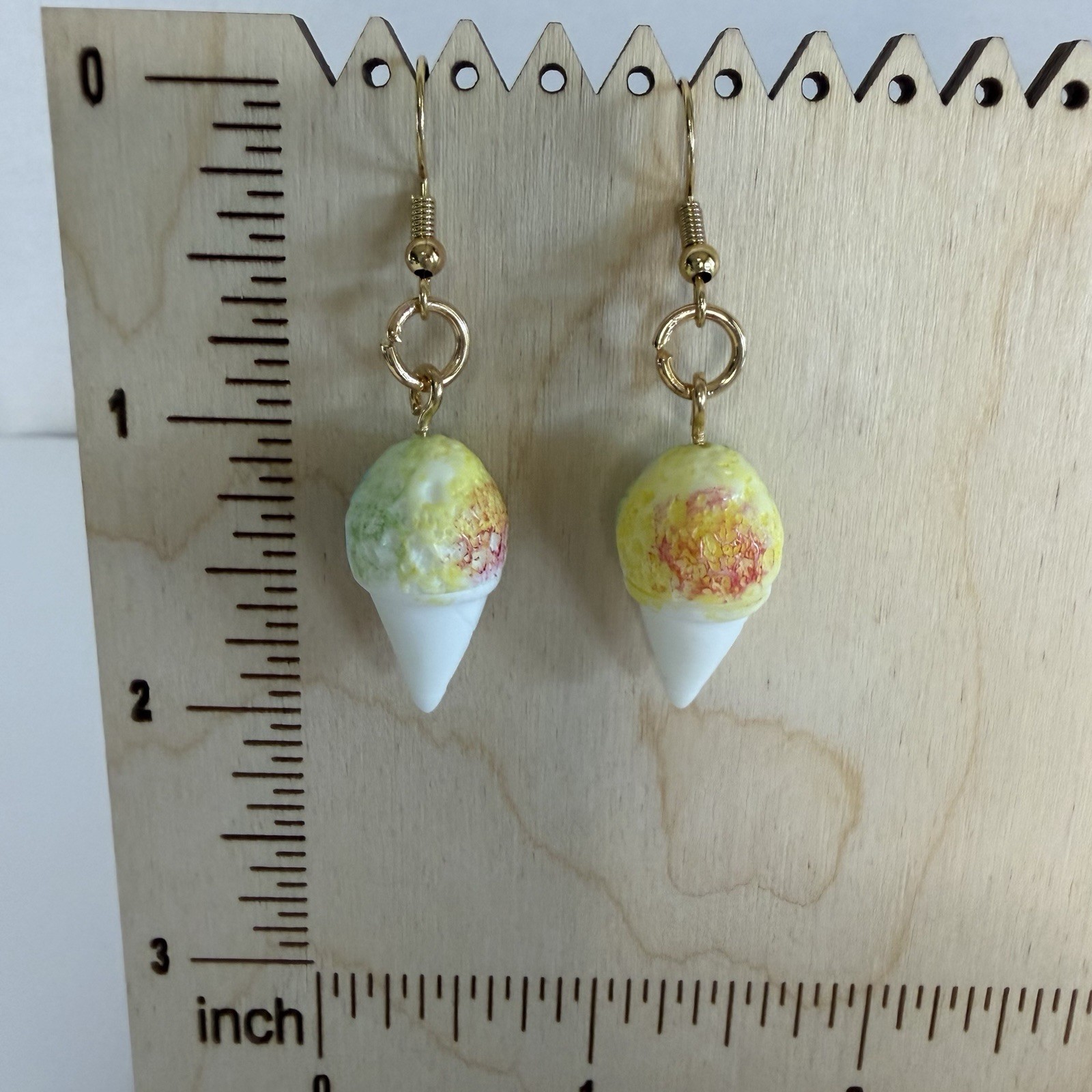 Snowcone Fair Treat Dangle Drop Earrings Cute Novelty Jewelry Nickel Free