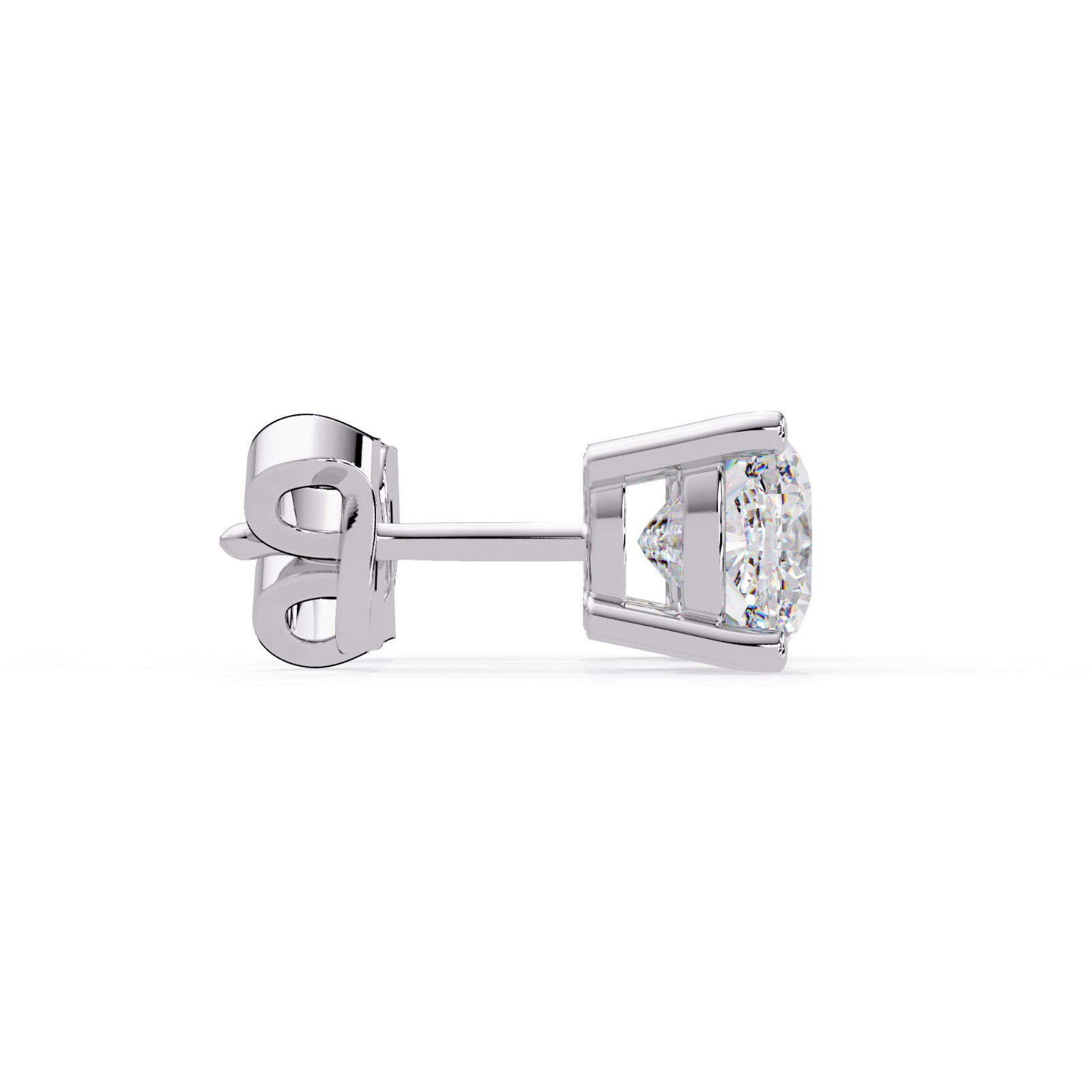 Cushion Cut Lab Grown Diamond Stud Earrings 1.00 CTW 925 Sterling Silver