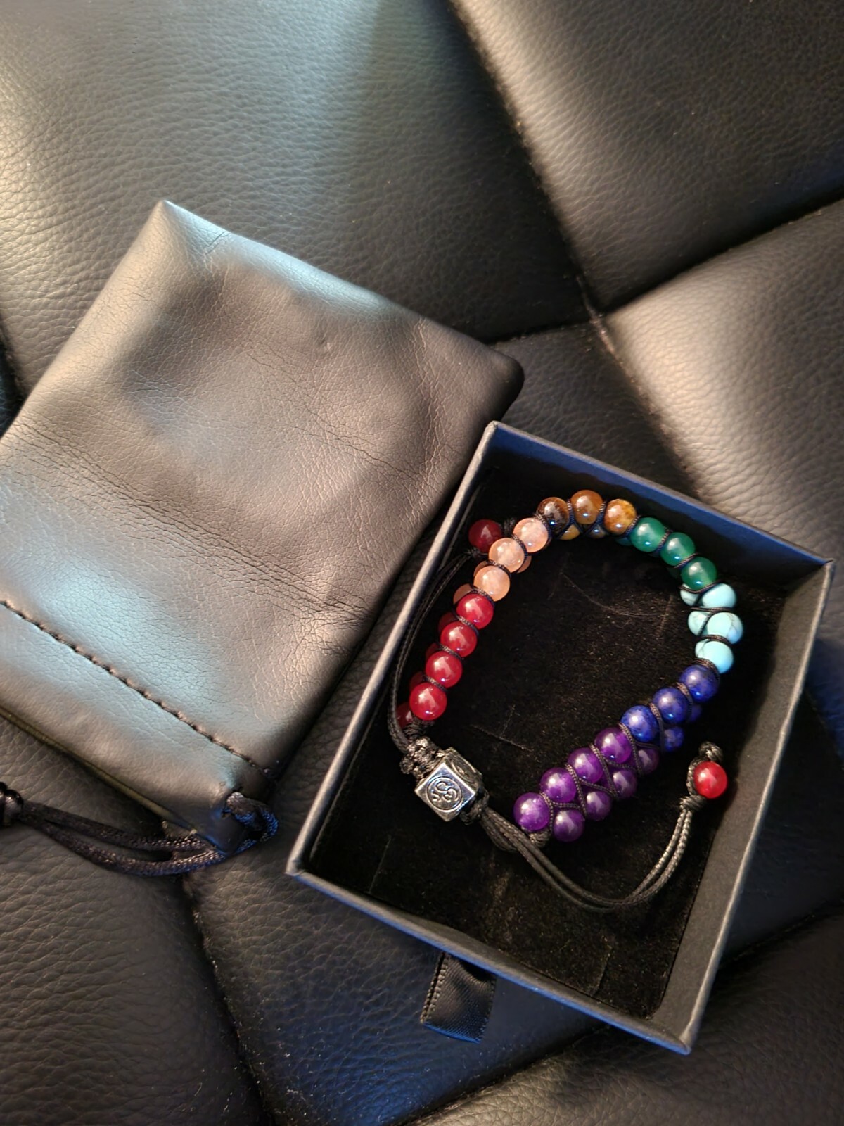 Double layer 6mm Chakra beaded bracelet