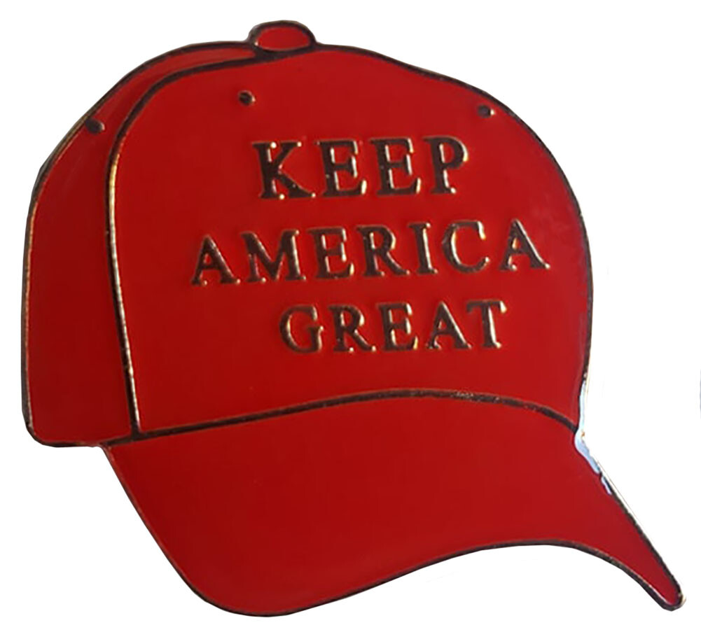 Trump WON 2024 Keep America Great Red Cap Motorcycle Hat Cap Lapel Pin X1