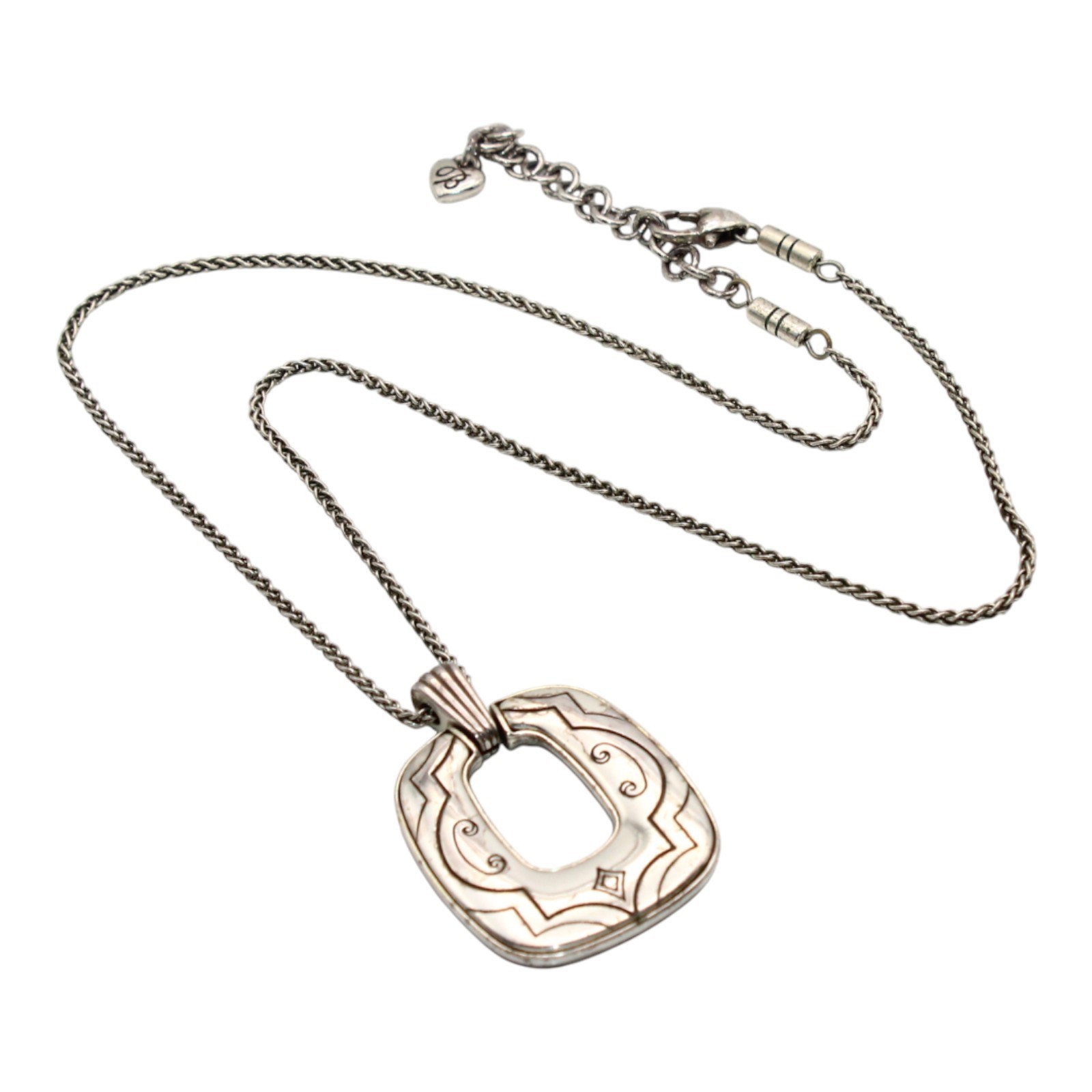 Brighton Antika Weave Silver Pendant Necklace