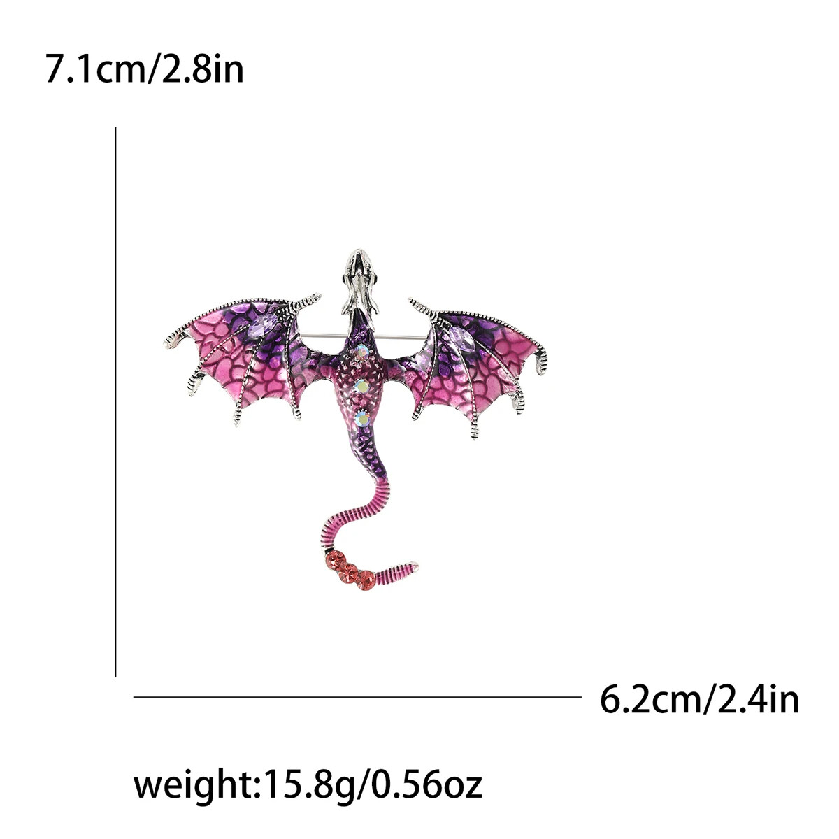 Hot Sale Wholesale Enamel Dragon Brooch Necklace Flying Dragons Pin 2nd List
