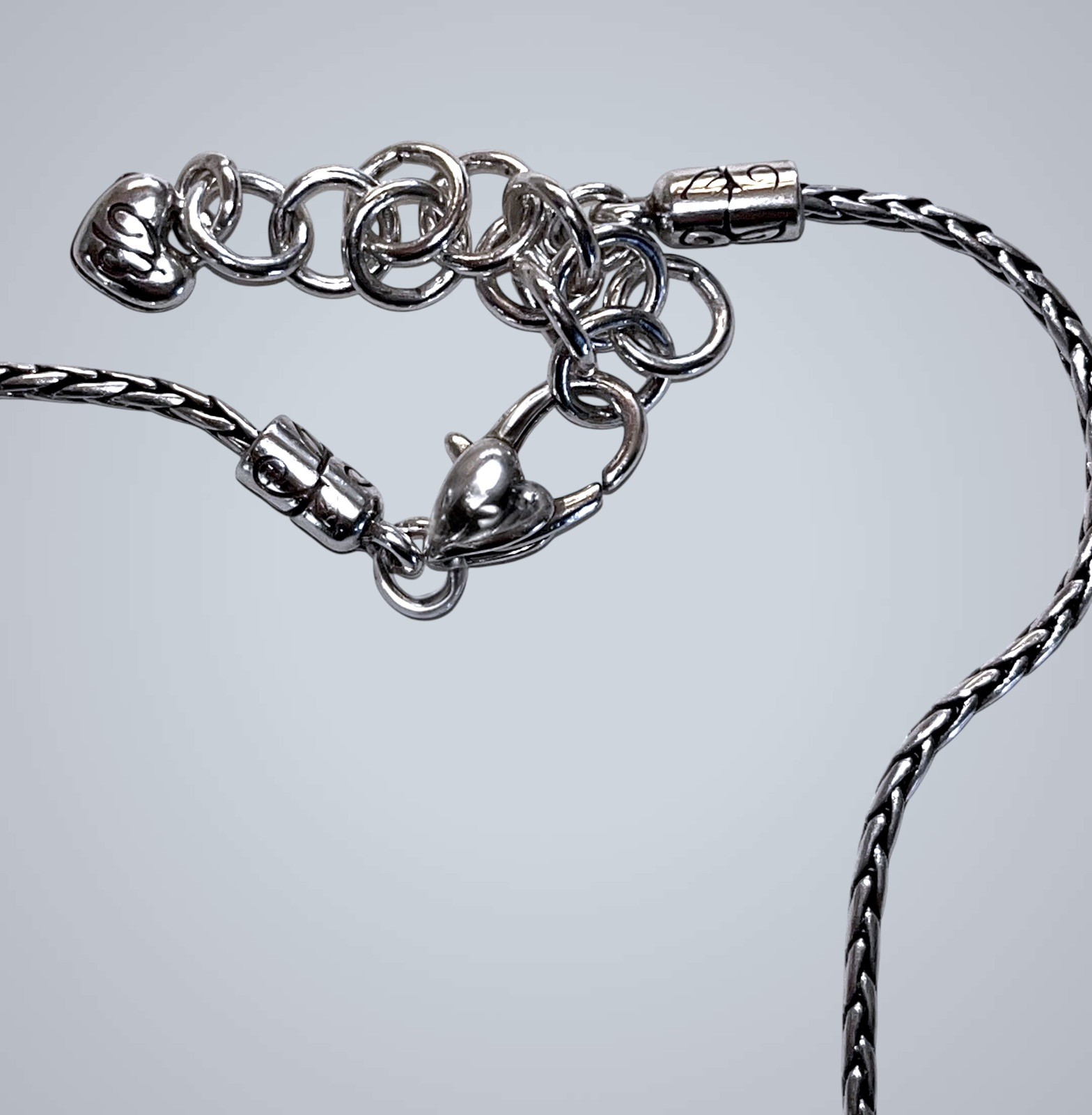 Classic Plain Brighton 2mm Round Spiga Chain, No Pendant-Great Condition 16”+2”