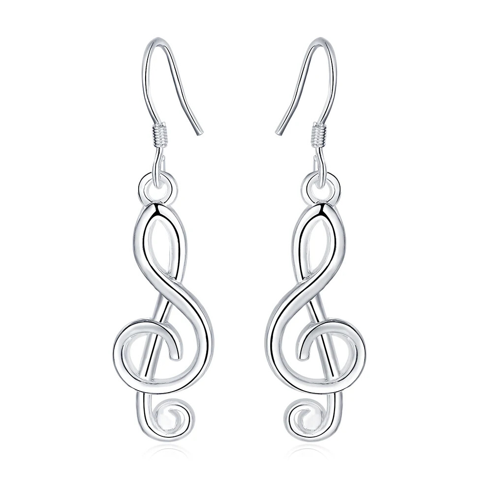 CHSHINE 925 Sterling Silver Earrings Fine Jewelry Romantic music notation drop