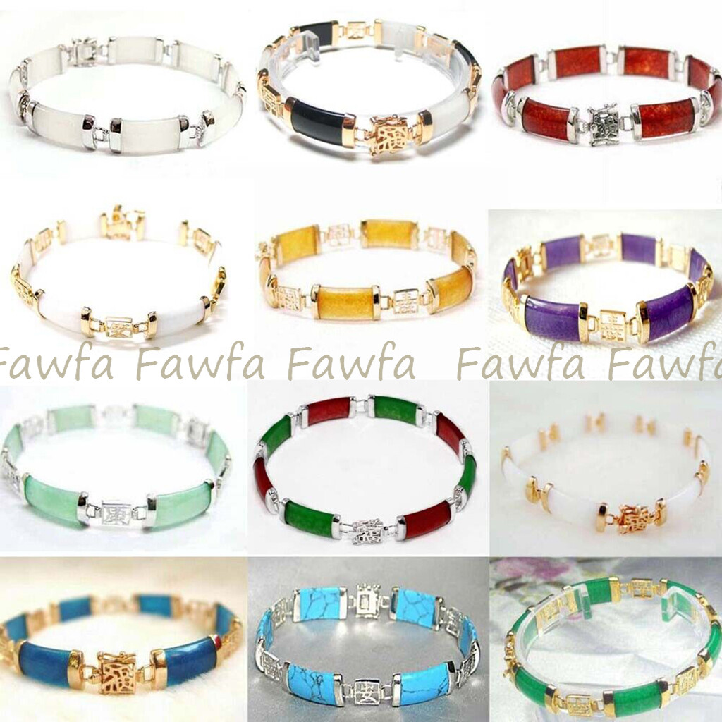 Stunning Natural Jade Bracelet Fortune Women Lucky Bangle Gemstone Jewelry Gifts