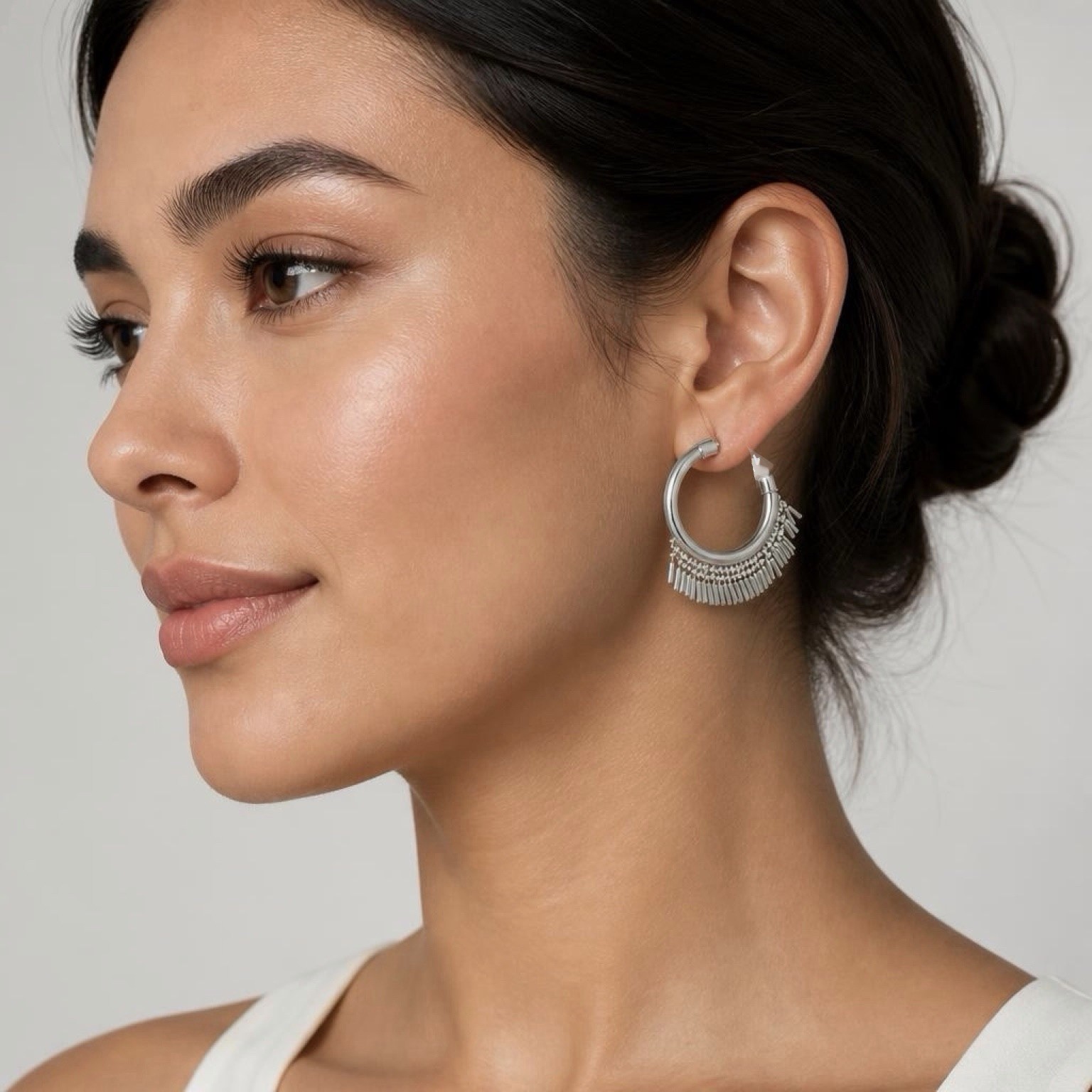 8 OTHER REASONS Draya Michele Abigail Fringe Hoop Earrings