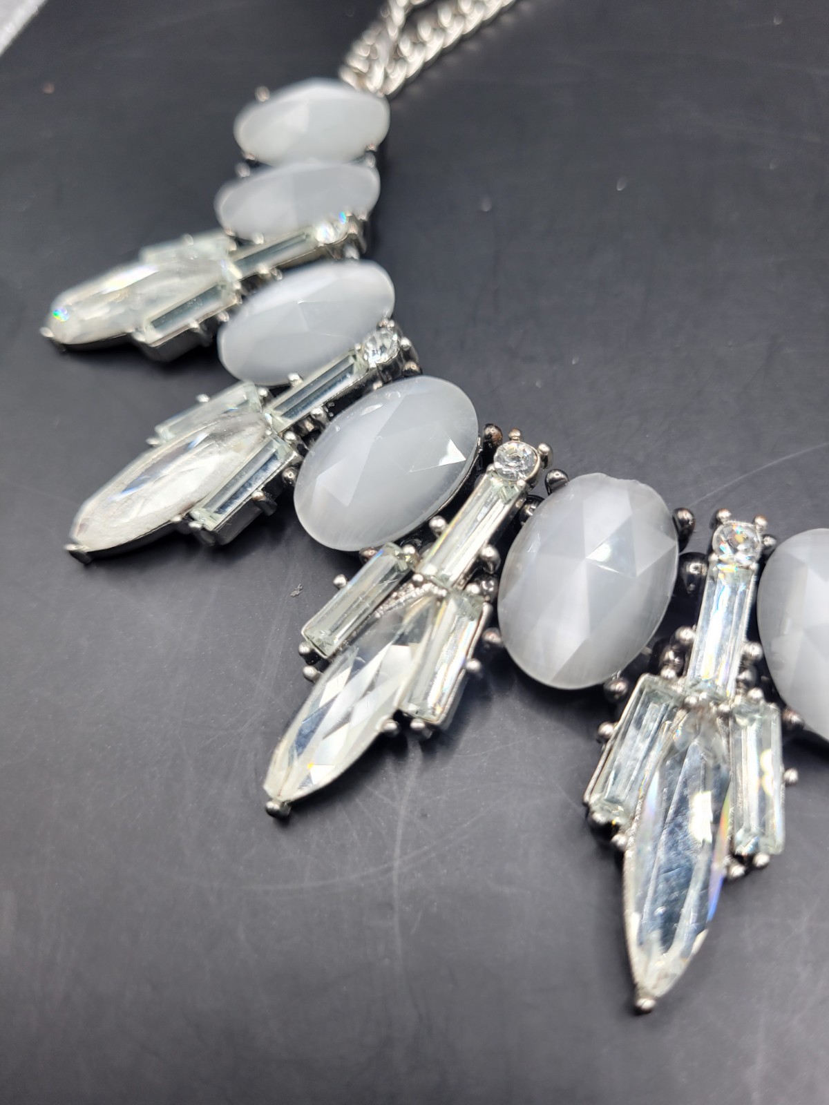 white house black market necklace Art Deco Crystal Pointy