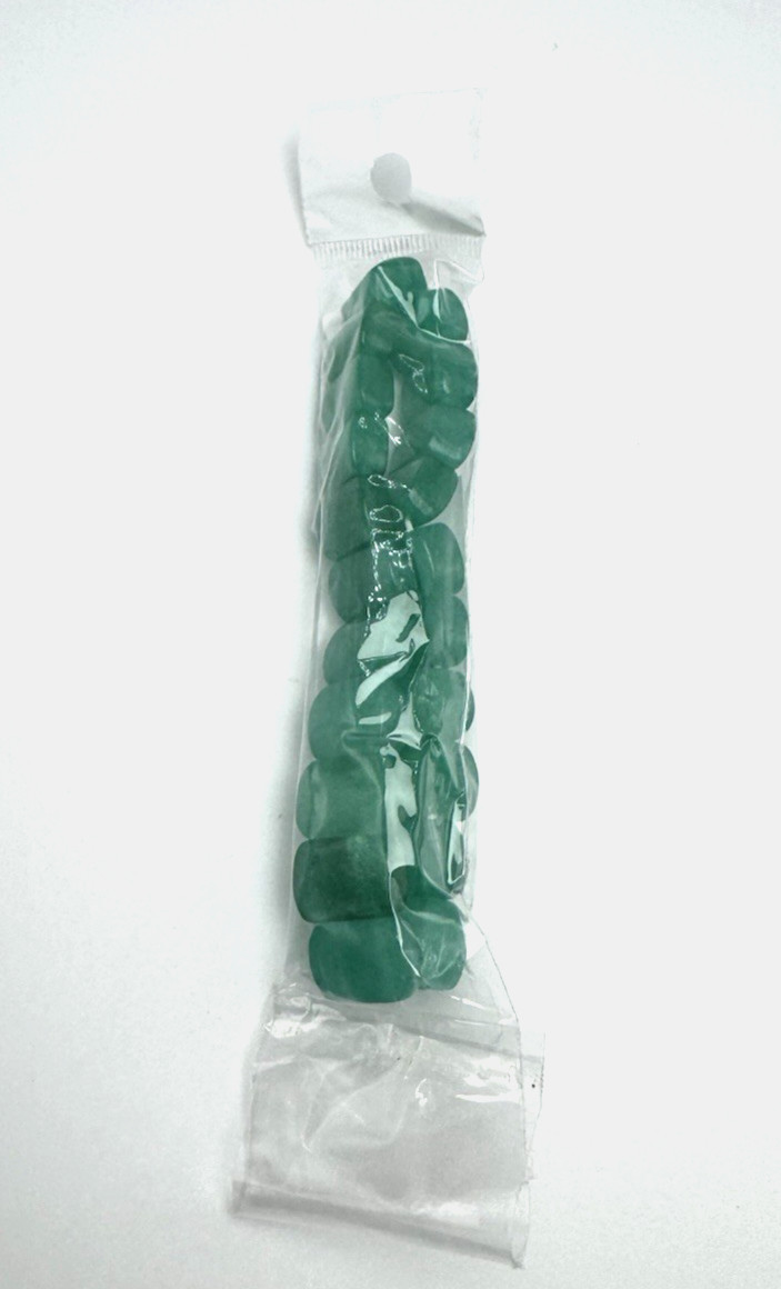 13mm Aventurine Natural Rectangular Gemstone Bead 7-inch Stretch Bracelet