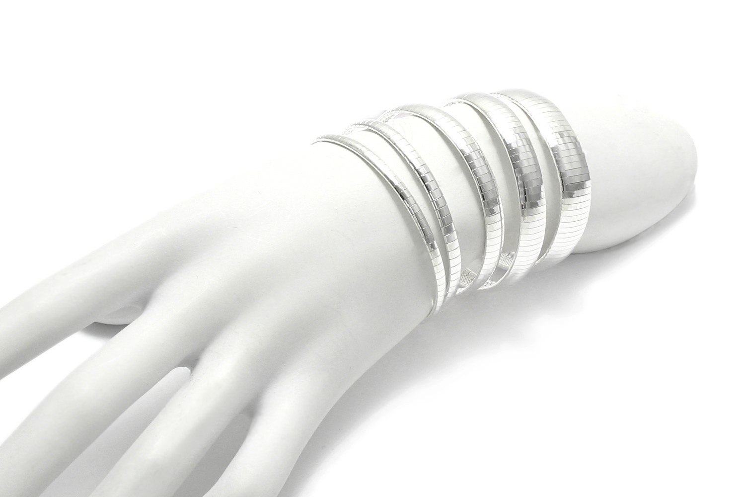 925 Sterling Silver 7″ or 8″ Elegant Omega Bracelet 3mm 4mm 6mm 8mm or 10mm