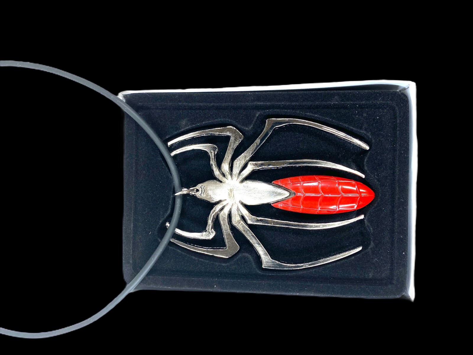 Spider With Removable Knife Necklace Pendant Punk Silver Jewelry