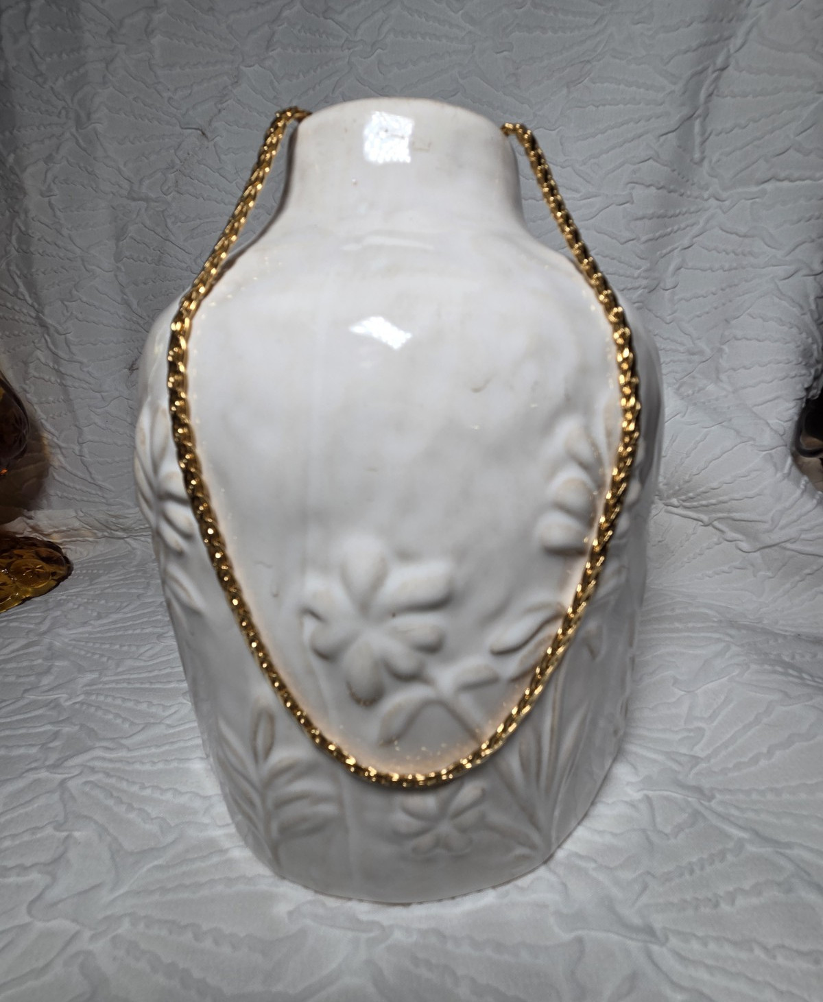 Vintage Signed Napier Gold Tone Rope Chain Necklace 23″ Perfect Condition 1980s