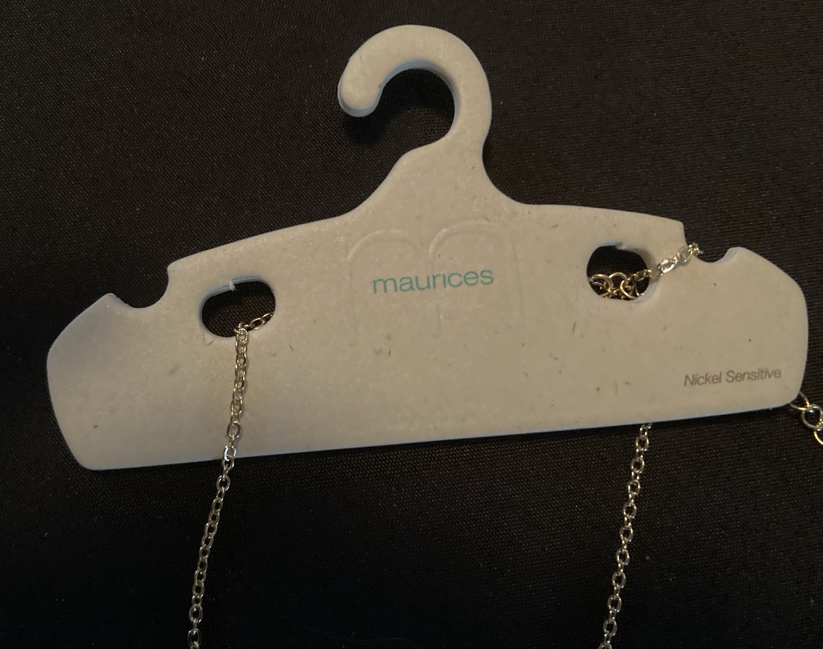 maurices Silver Tone Cable Chain Round Bezel Charm Pendant Necklace Nickel-Free