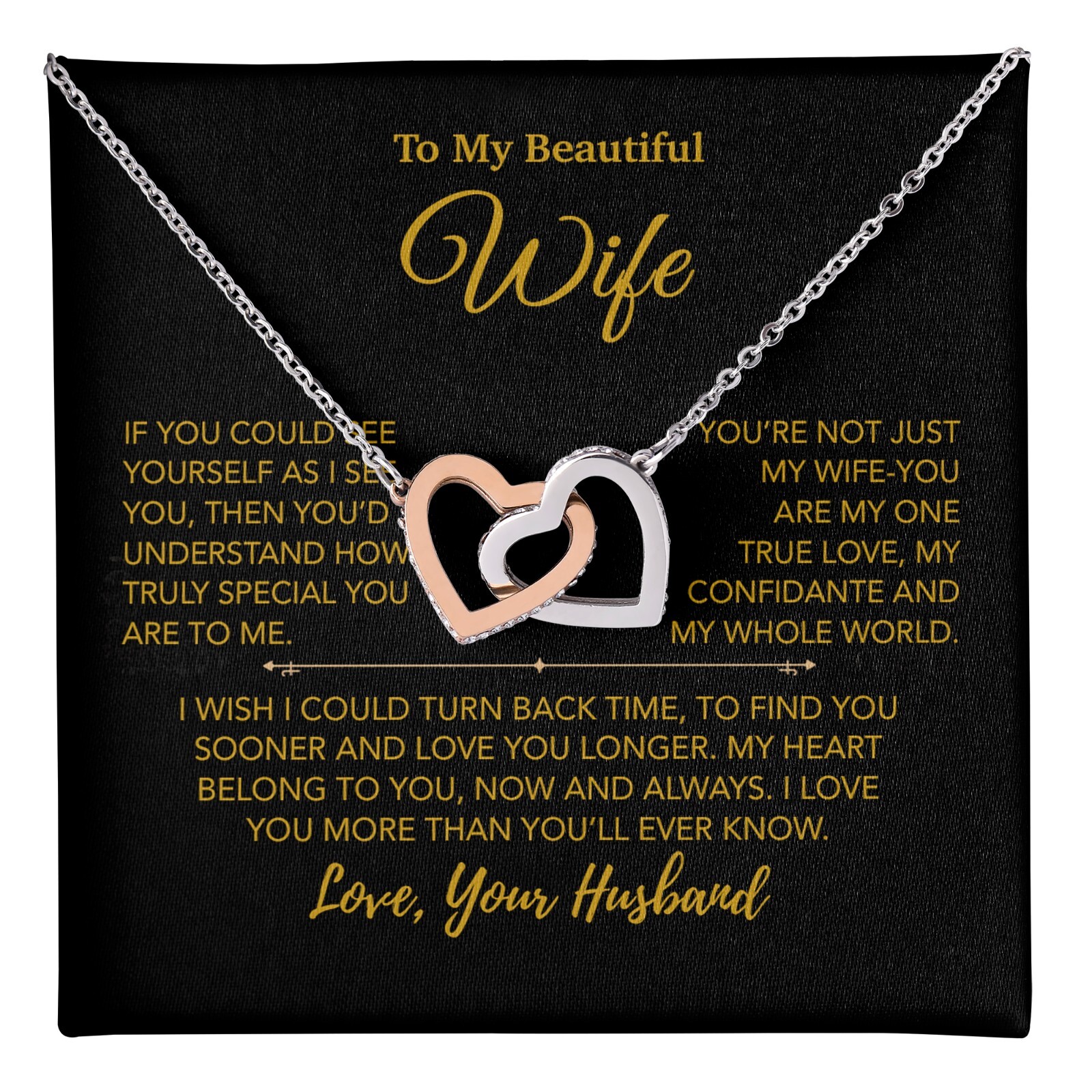 To My Wife Necklace, Vanlentines Gifts For Women, Anniversary Gift For Wife